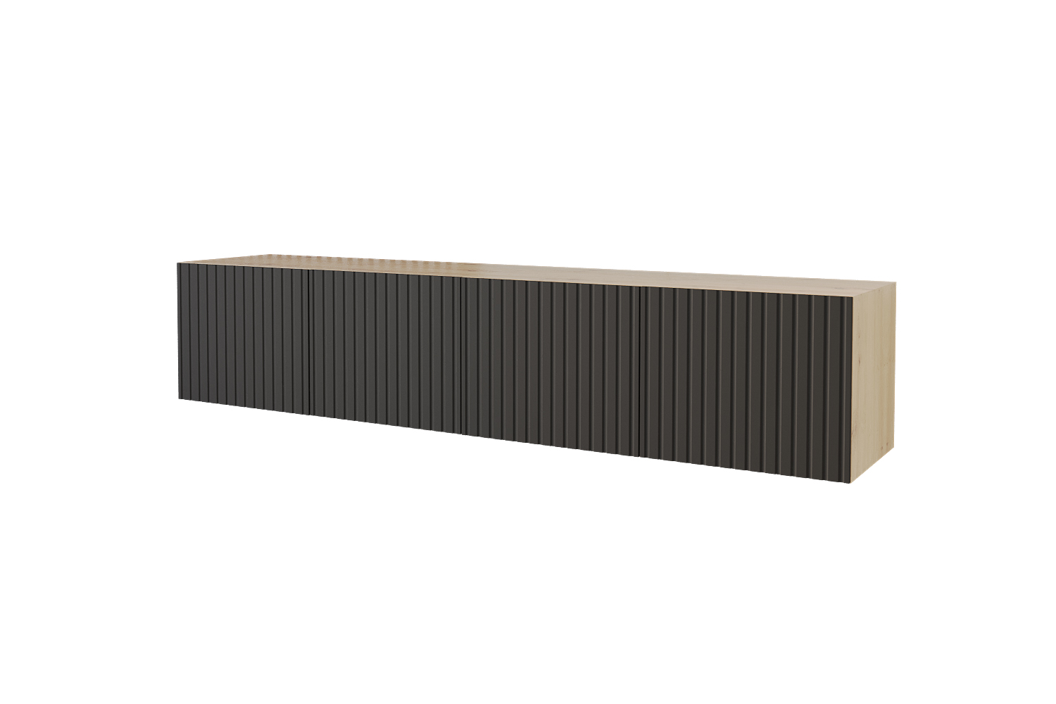 Lowboard KITO 2 x 100 cm Artisan und Schwarz