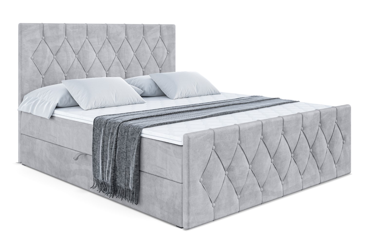 Boxbett VELANTO 120x200 cm Dunkelgrau - Casablanca 2315