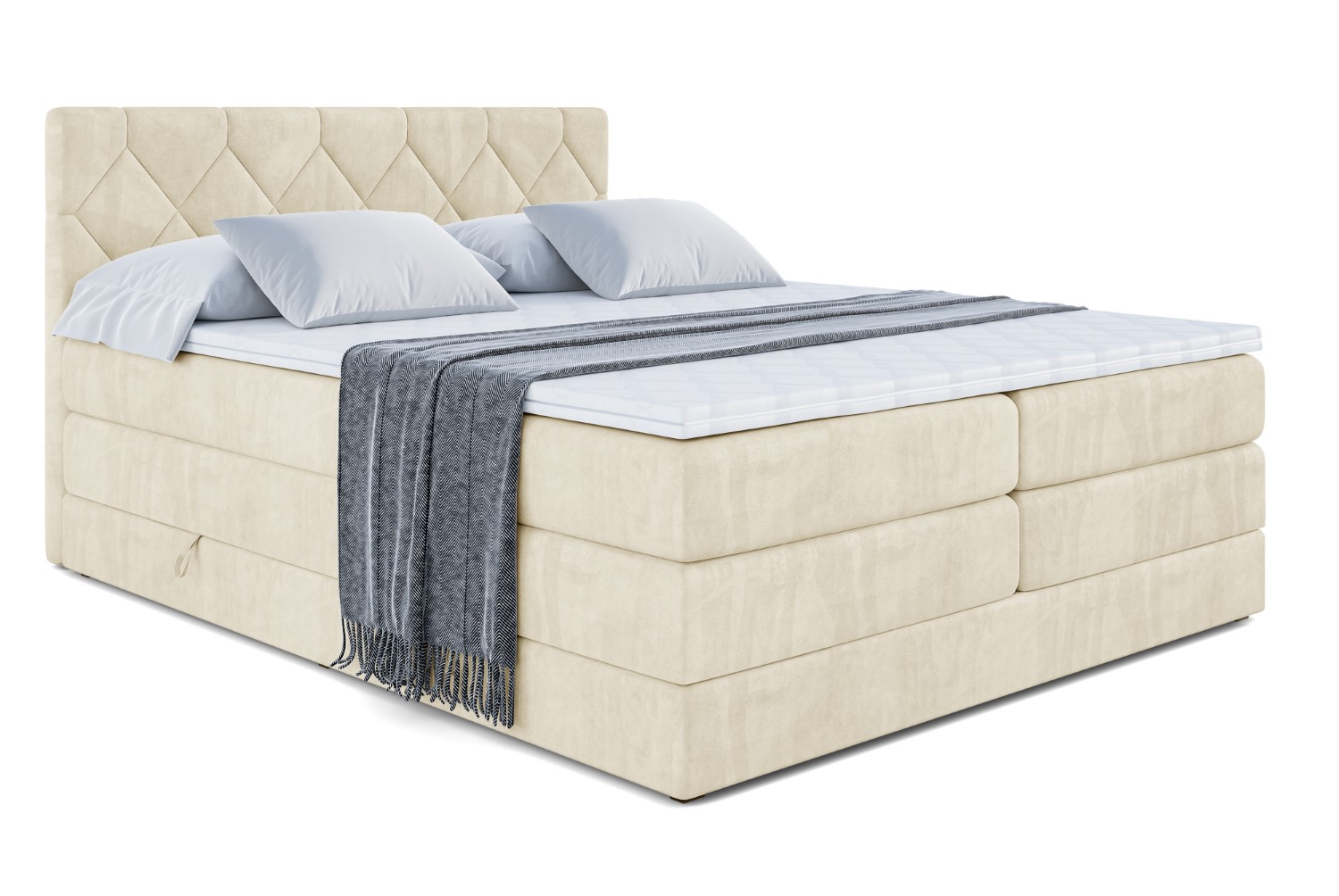 Boxspringbett CATOR KING 180x200 cm Beige - Monolith 4