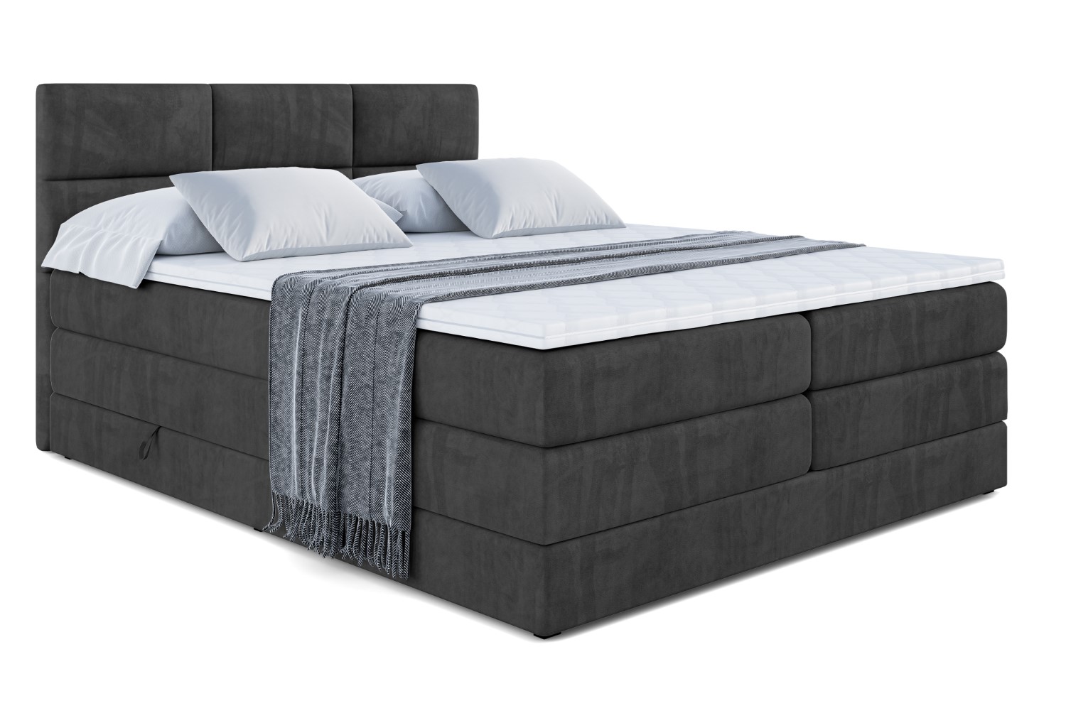 Boxspringbett OHIO KING 200x200 cm Schwarz - Casablanca 2316