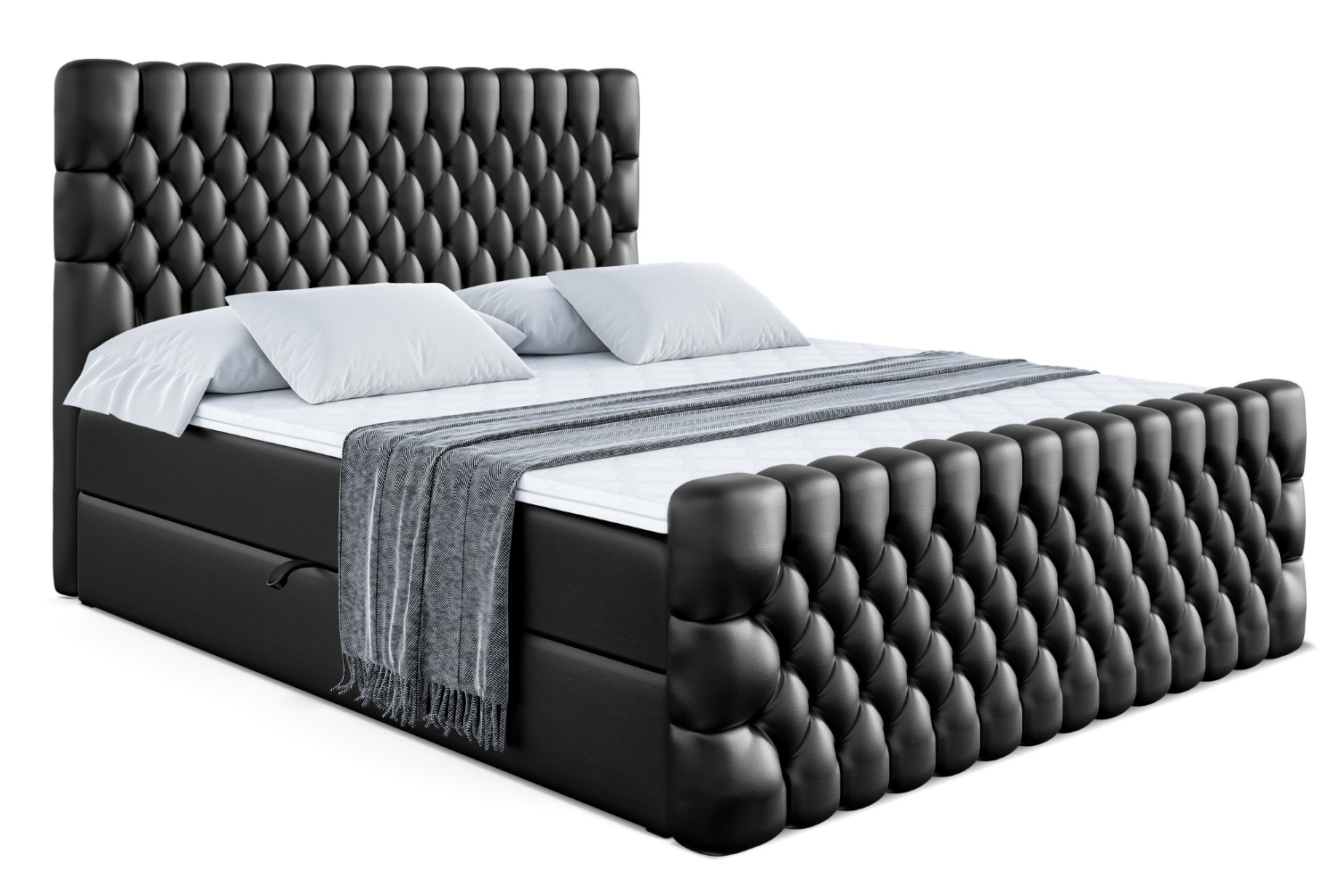 Boxbett SERENE-Z 120x200 cm Schwarz - Soft 11