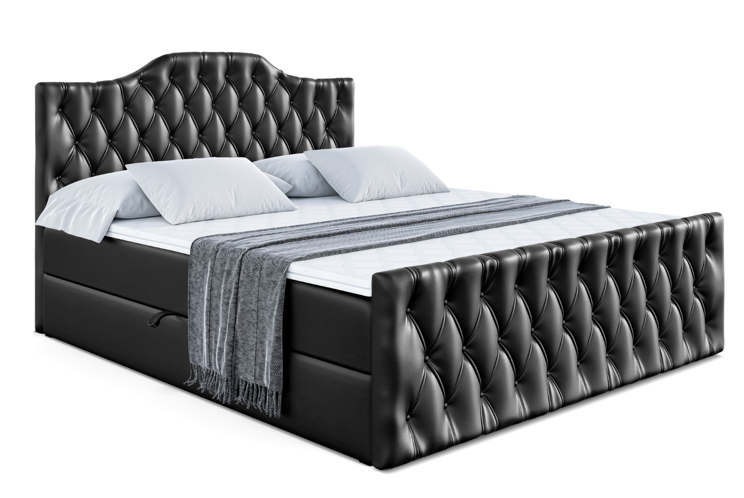 Boxbett VILA-1-Z 140x200 cm Schwarz - Soft 11