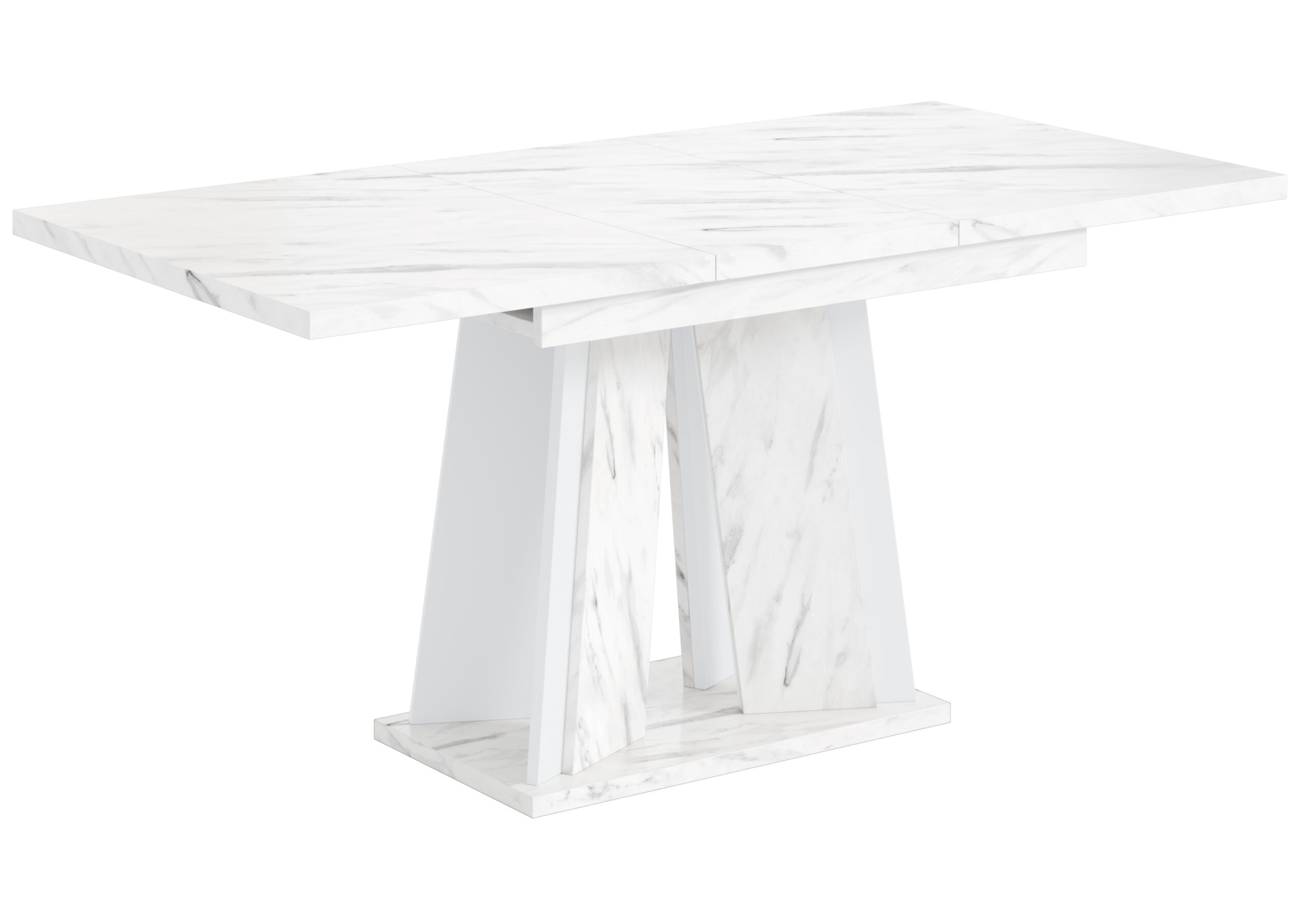 Esstisch BRIO Weiß Marmor / Weiß
