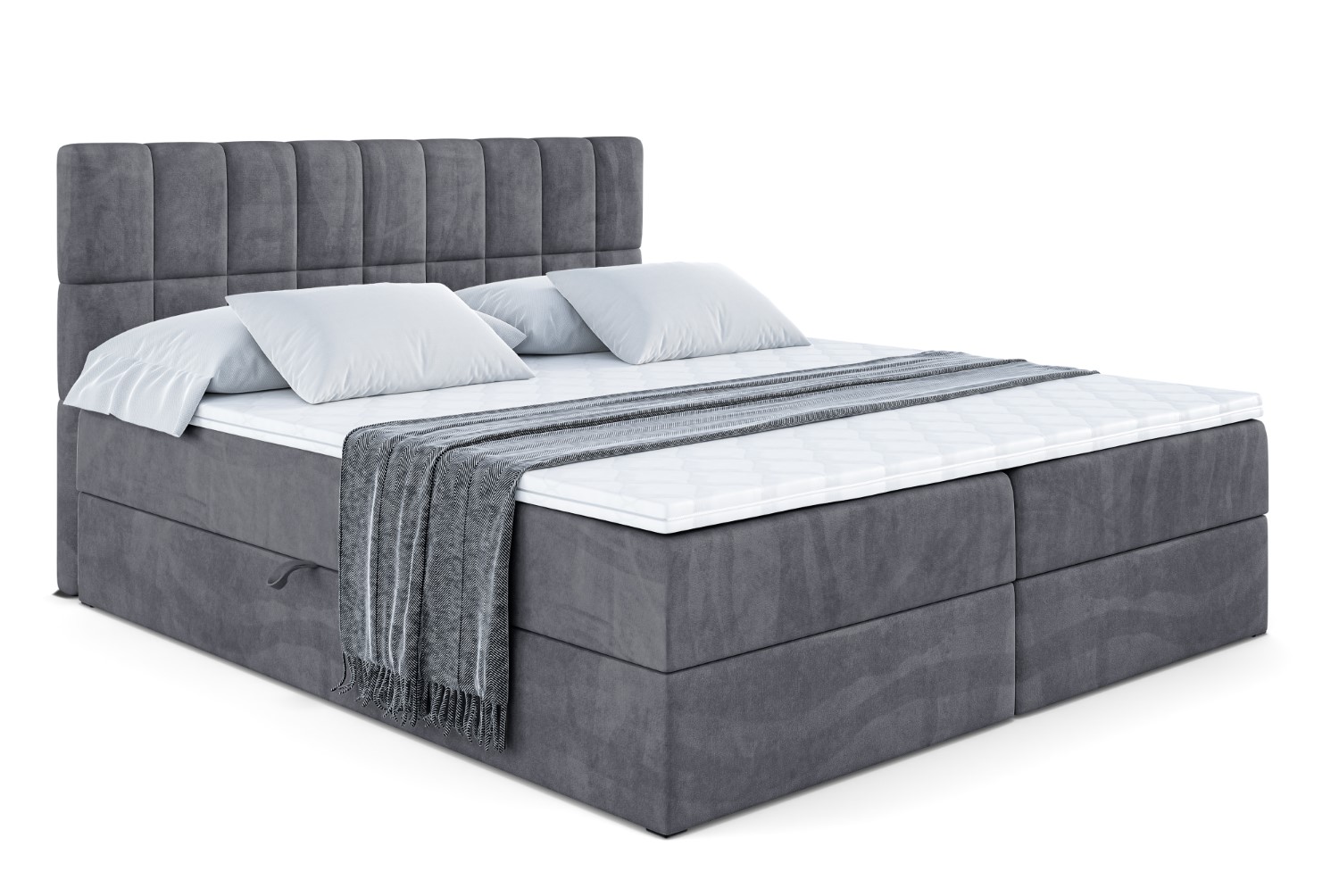 Boxbett MIAMI 200x200 cm Dunkelgrau - Casablanca 2315