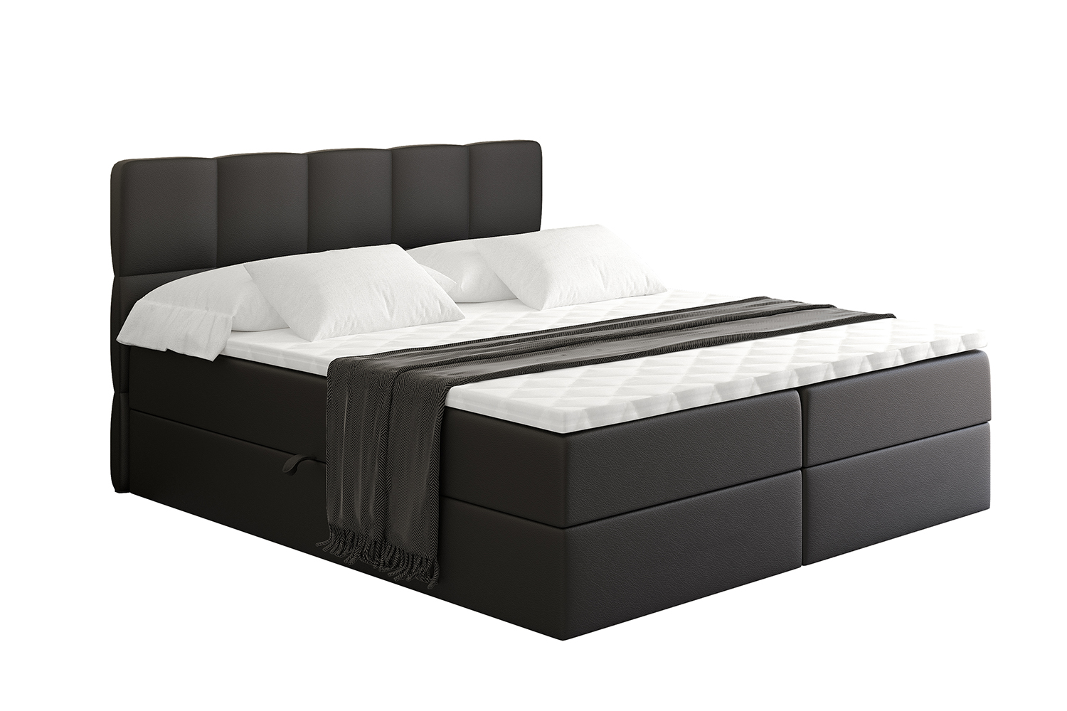 Boxbett LIRO 120x200 cm Schwarz - Soft 11