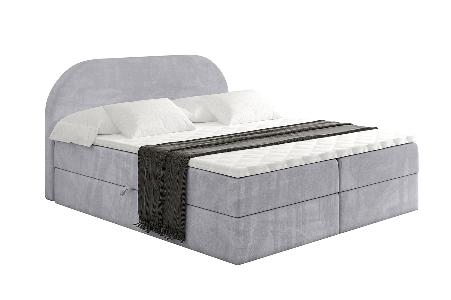 Boxbett NOX 180x200 cm Hellgrau - Monolith 84