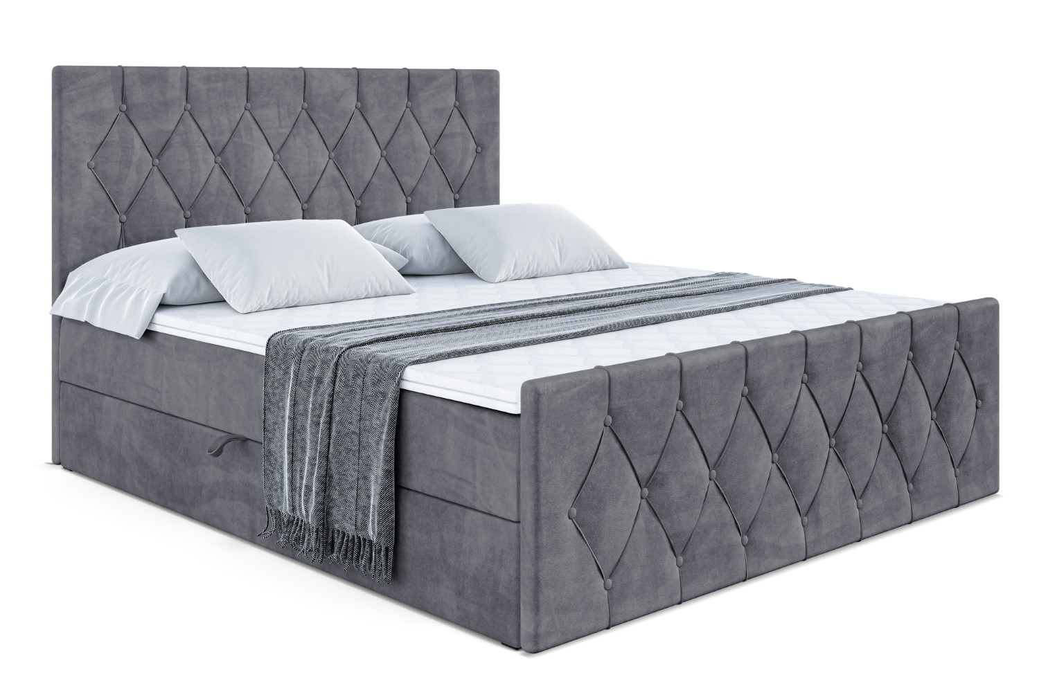 Boxbett VELANTO 120x200 cm Weiß - Soft 17