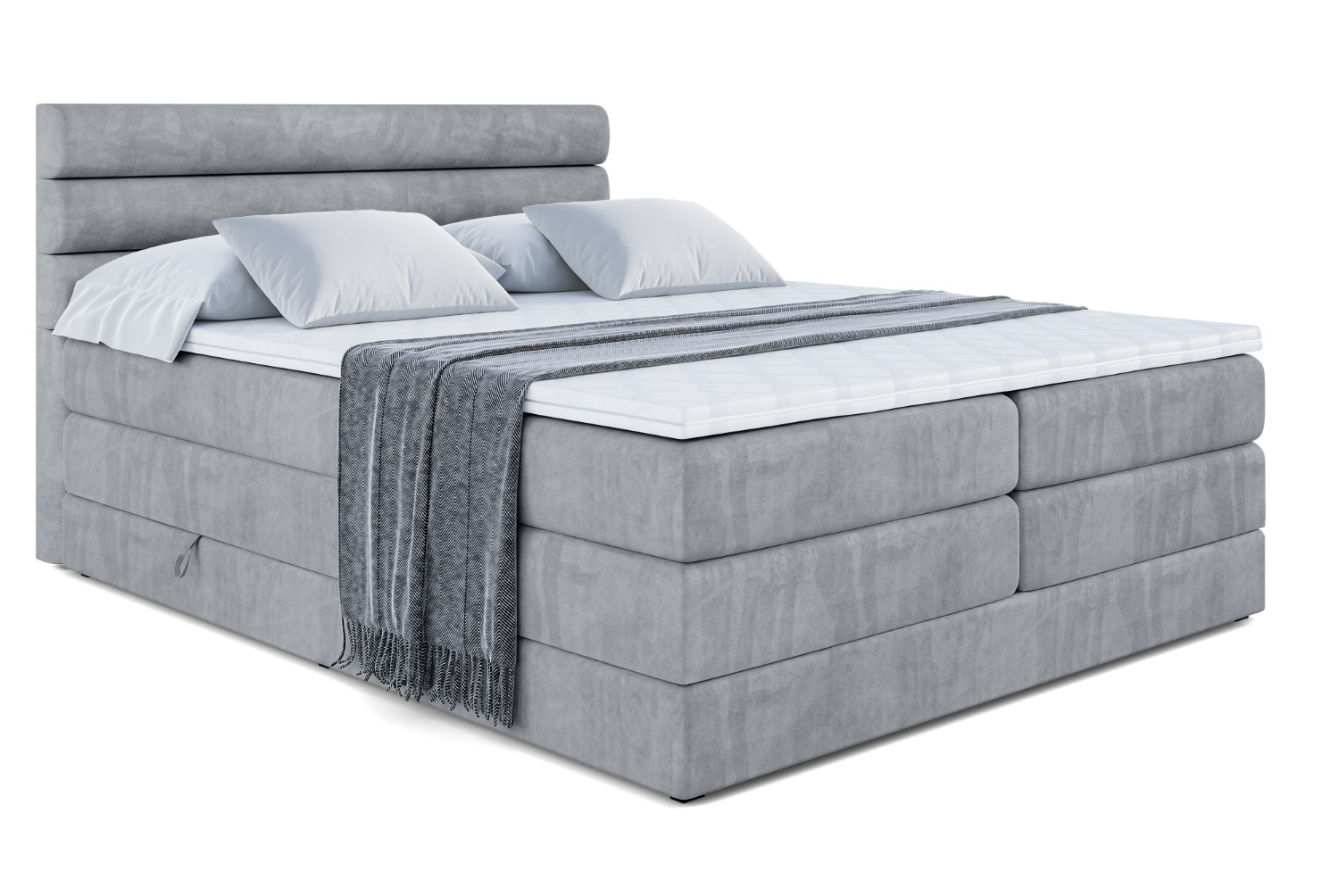 Boxspringbett CELESTIA KING 120x200 cm Grau - Casablanca 2314