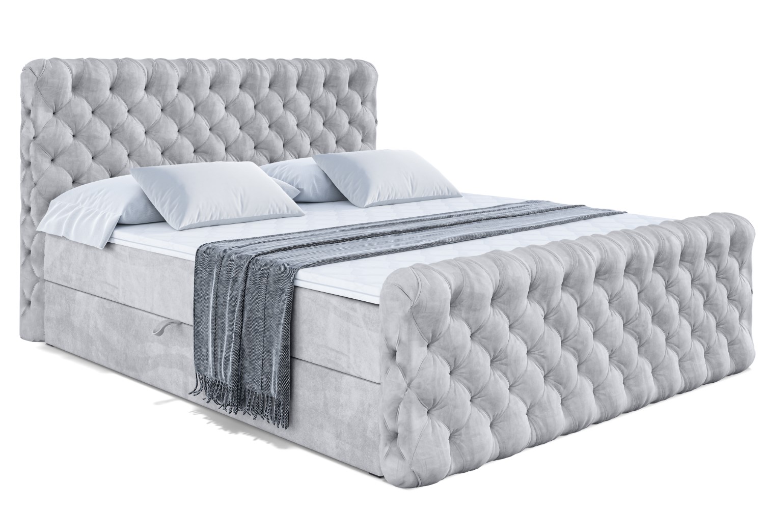 Boxbett BOXI8-Z 160x200 cm Hellgrau - Monolith 84