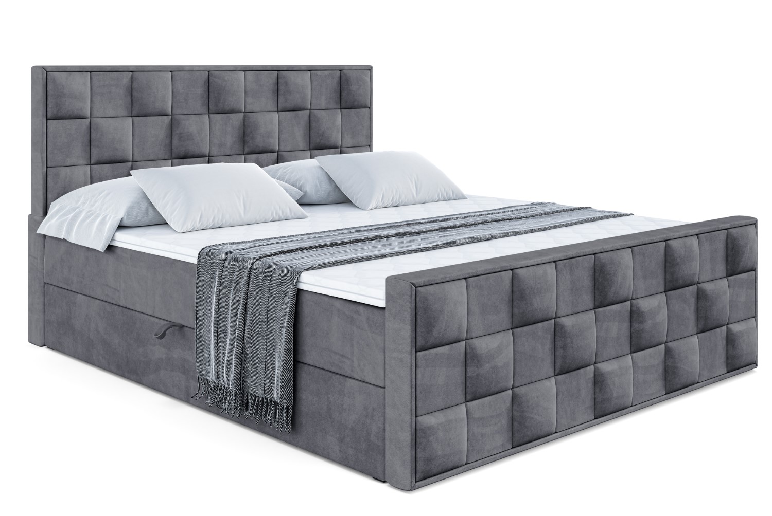 Boxbett ZAFIRA 200x200 cm Dunkelgrau - Casablanca 2315