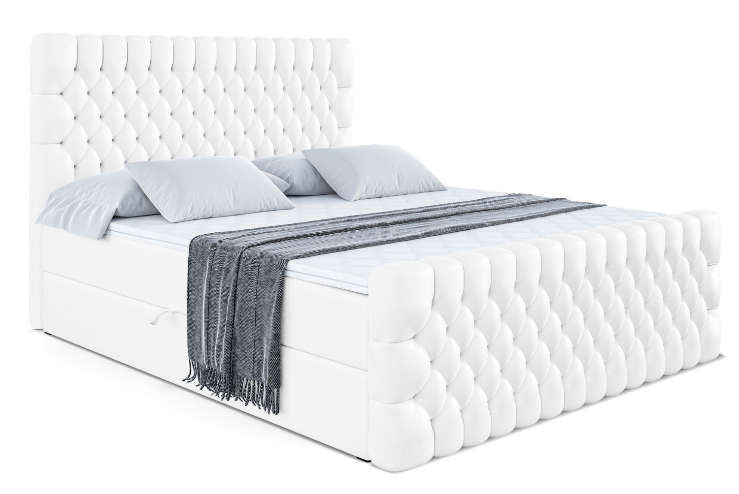 Boxbett SERENE-Z 120x200 cm Weiß - Soft 17