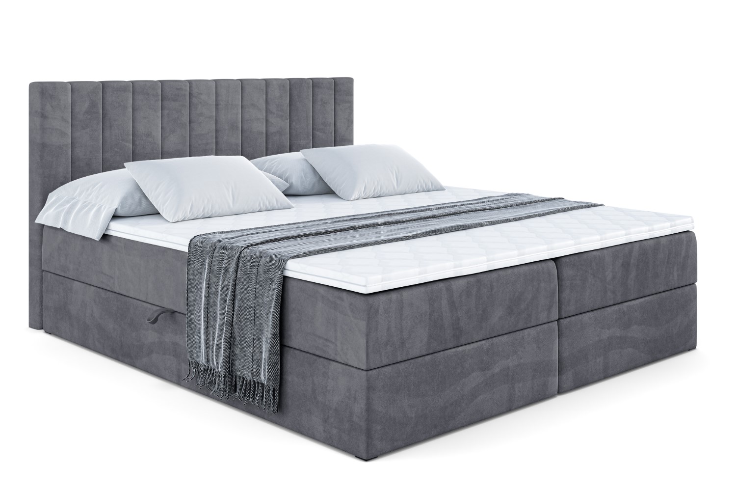 Boxbett EDITA 200x200 cm Dunkelgrau - Casablanca 2315