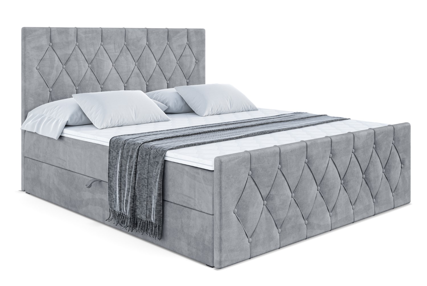 Boxbett VELANTO 120x200 cm Schwarz - Soft 11