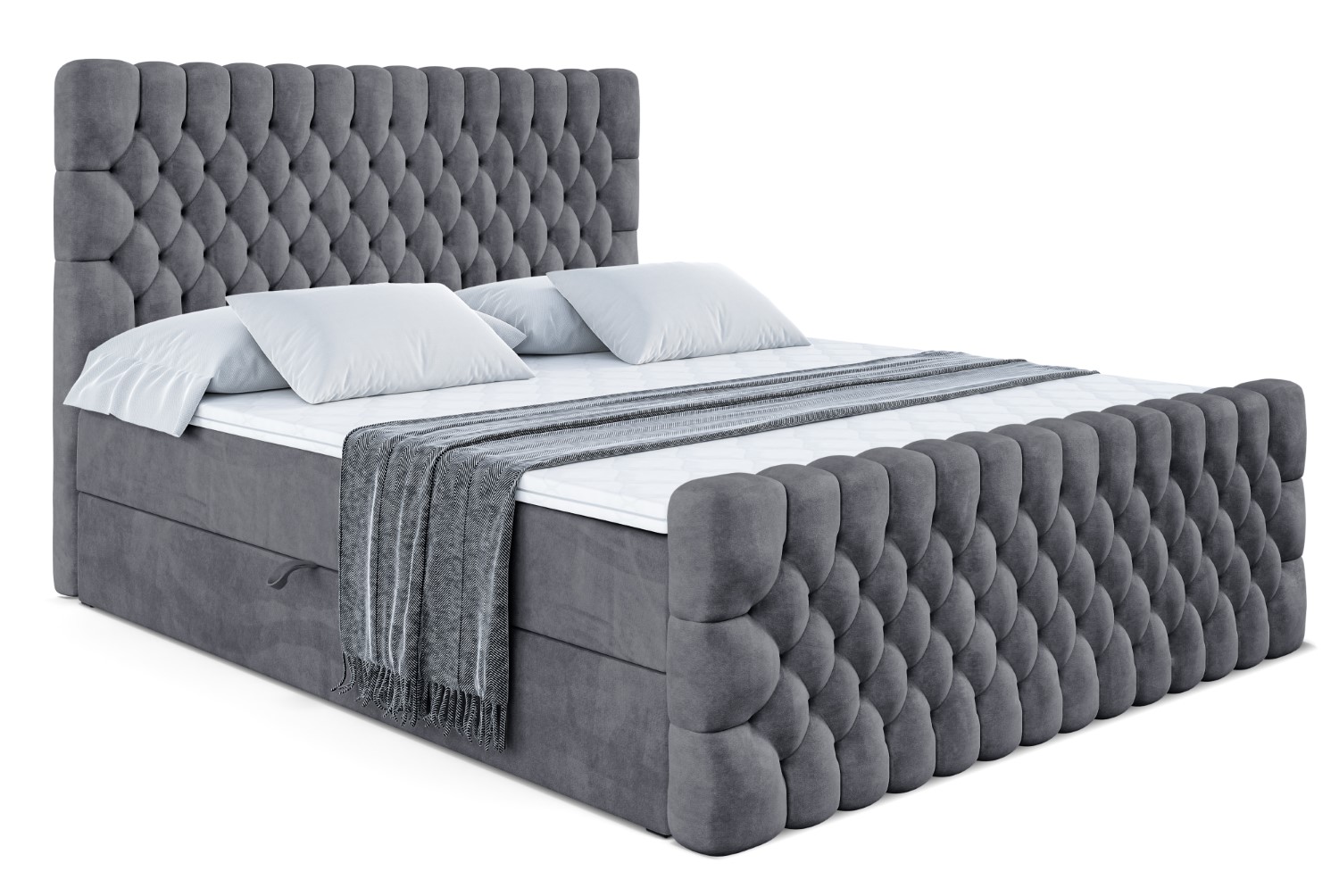 Boxbett SERENE-Z 120x200 cm Dunkelgrau - Casablanca 2315