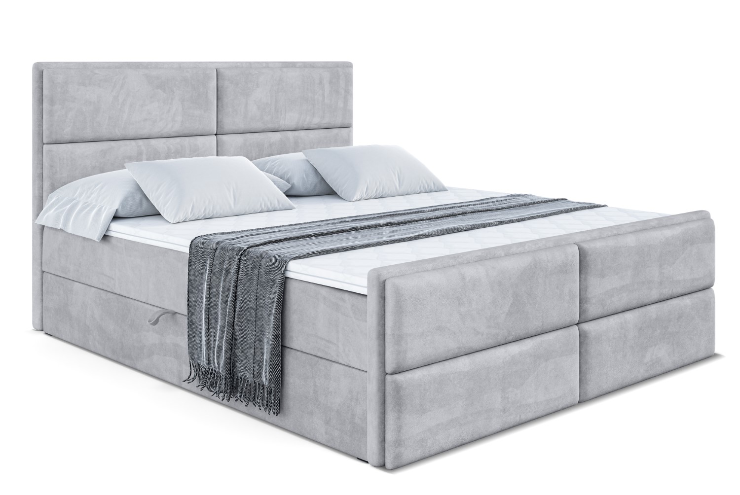 Boxbett AURA-Z 180x200 cm Hellgrau - Monolith 84