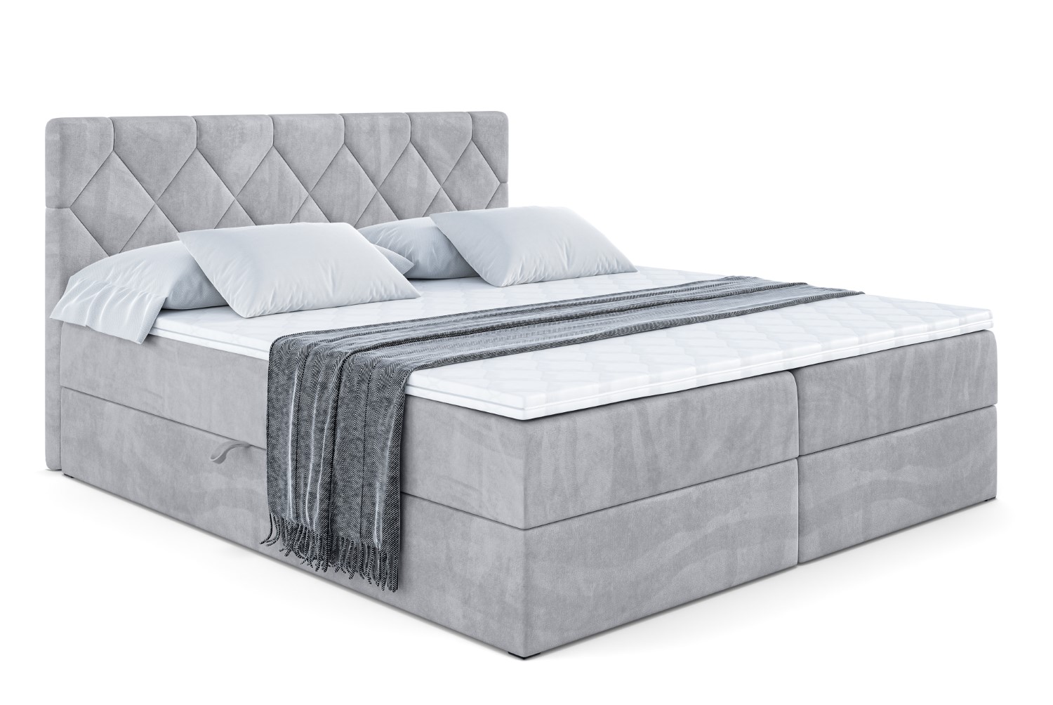 Boxbett CATOR 120x200 cm Hellgrau - Monolith 84