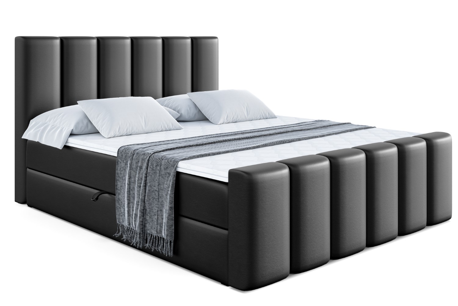 Boxbett BOXI1-Z 120x200 cm Schwarz - Soft 11