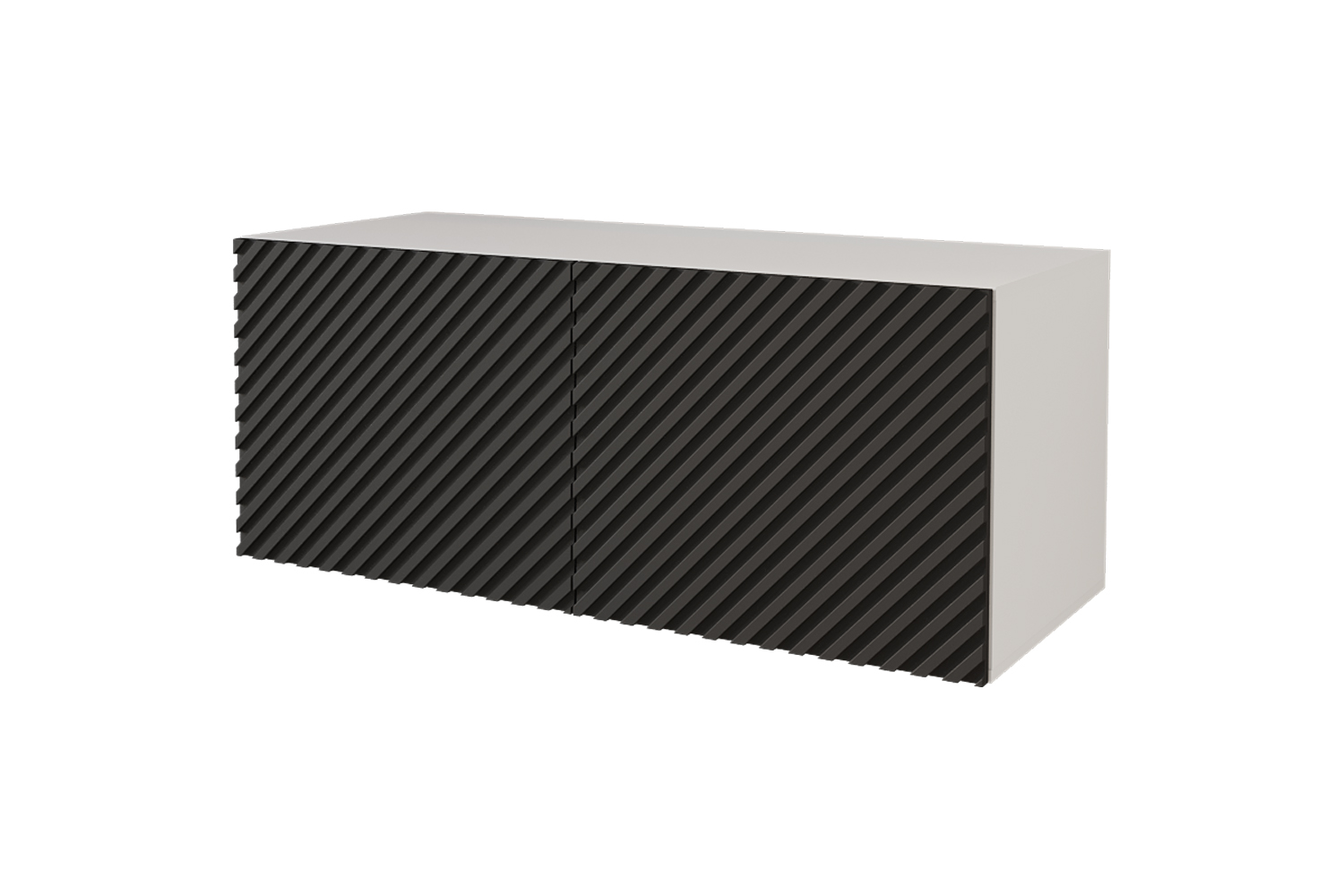 Lowboard ZENO 100 cm Weiß und Schwarz