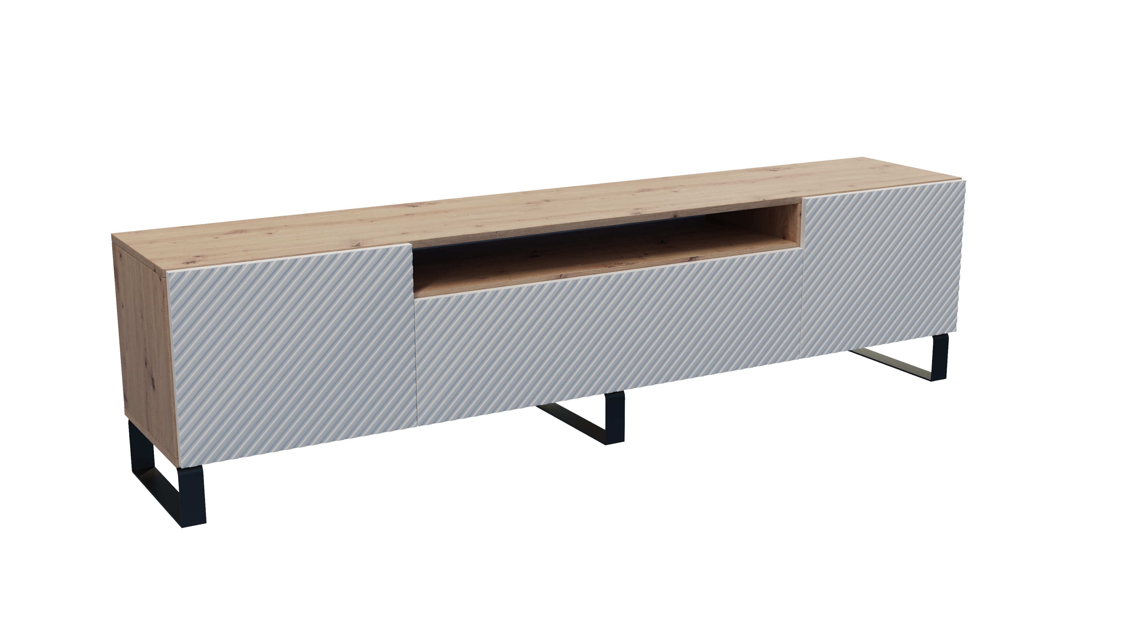 Lowboard NADO 200 cm Artisan und Weiß