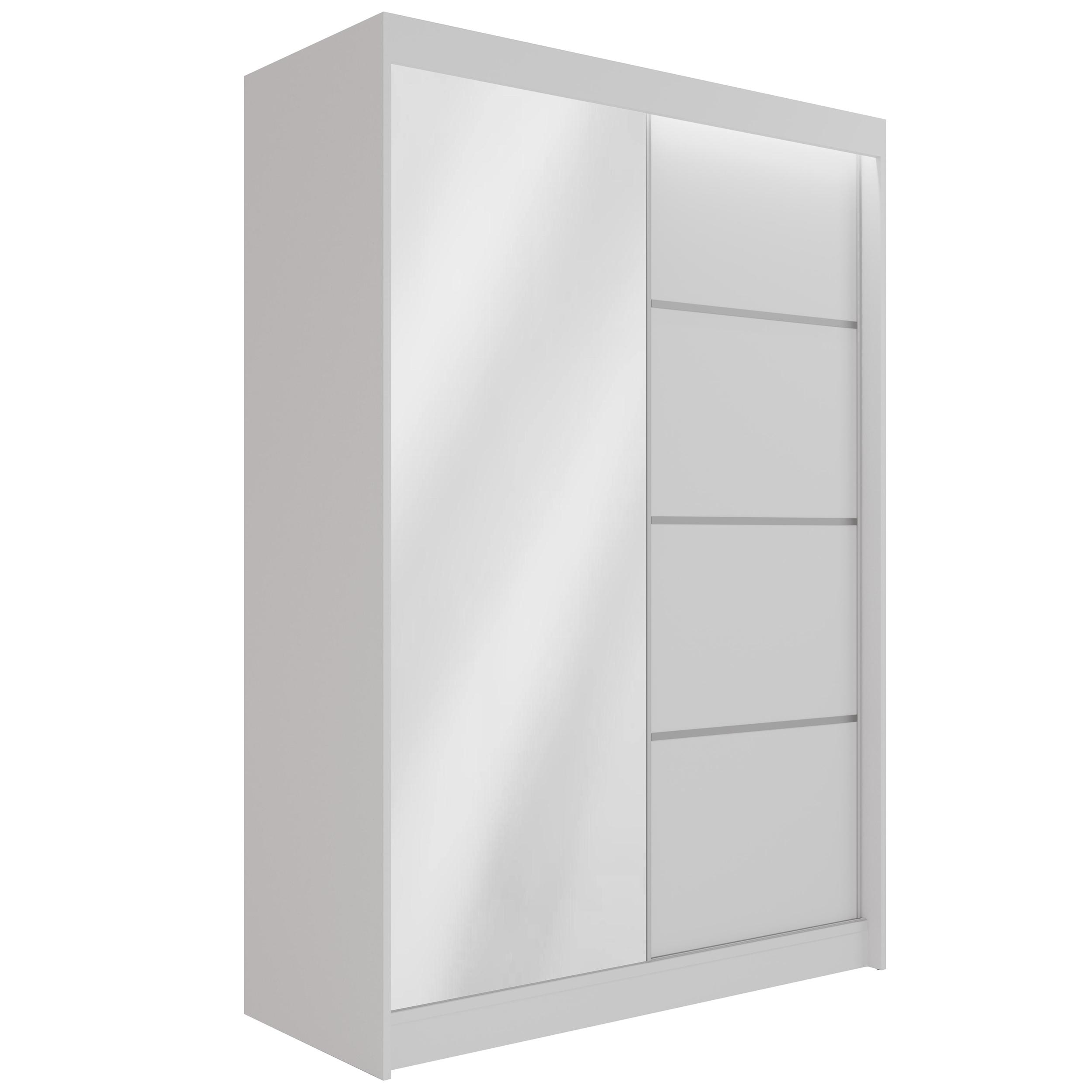 Schiebetürenschränke PAOKI 150 cm x 61 cm x 215 cm Weiß