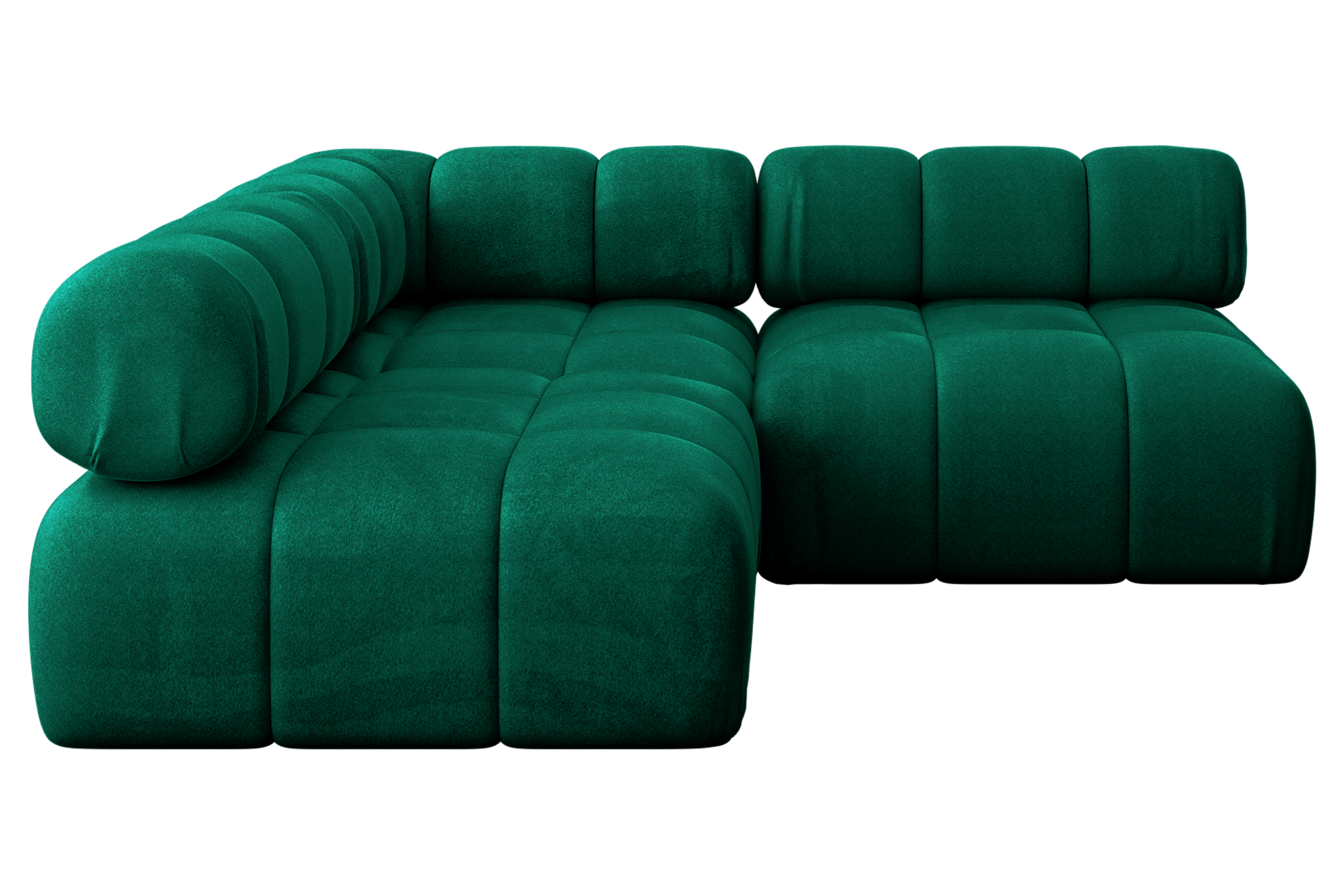 Ecksofa Samaro-L1 Dunkelgrün - Monolith 37