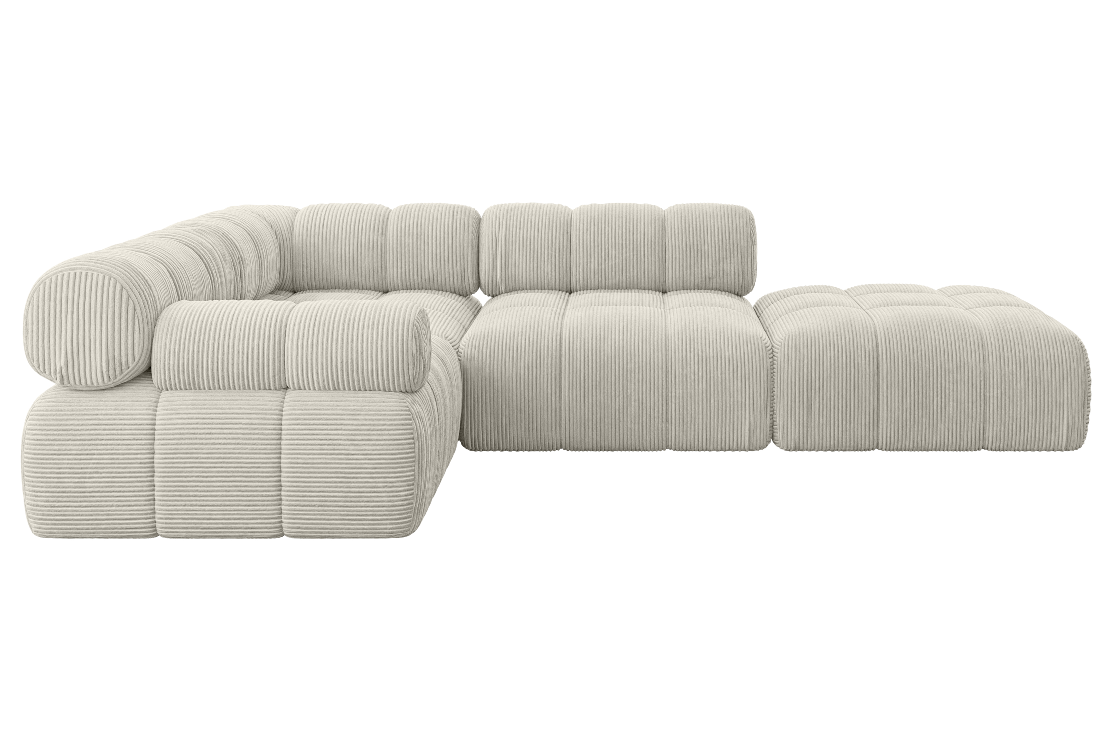 Ecksofa Felto-L1 Cremeweiß - Poso 100
