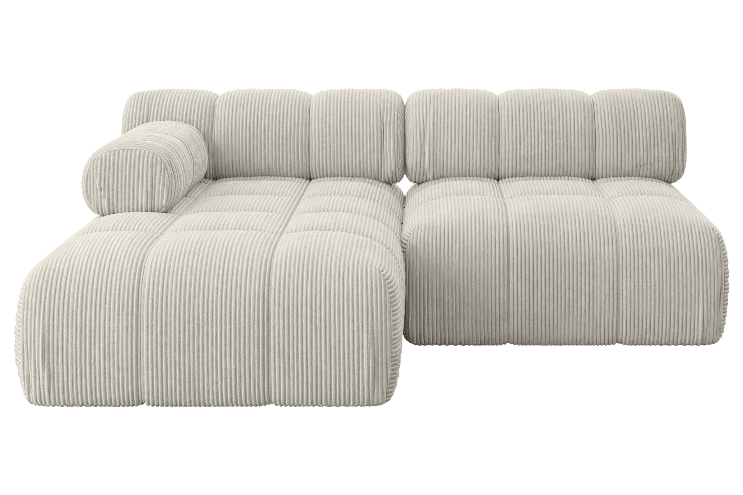 Ecksofa Razon-L1 Cremeweiß - Poso 100