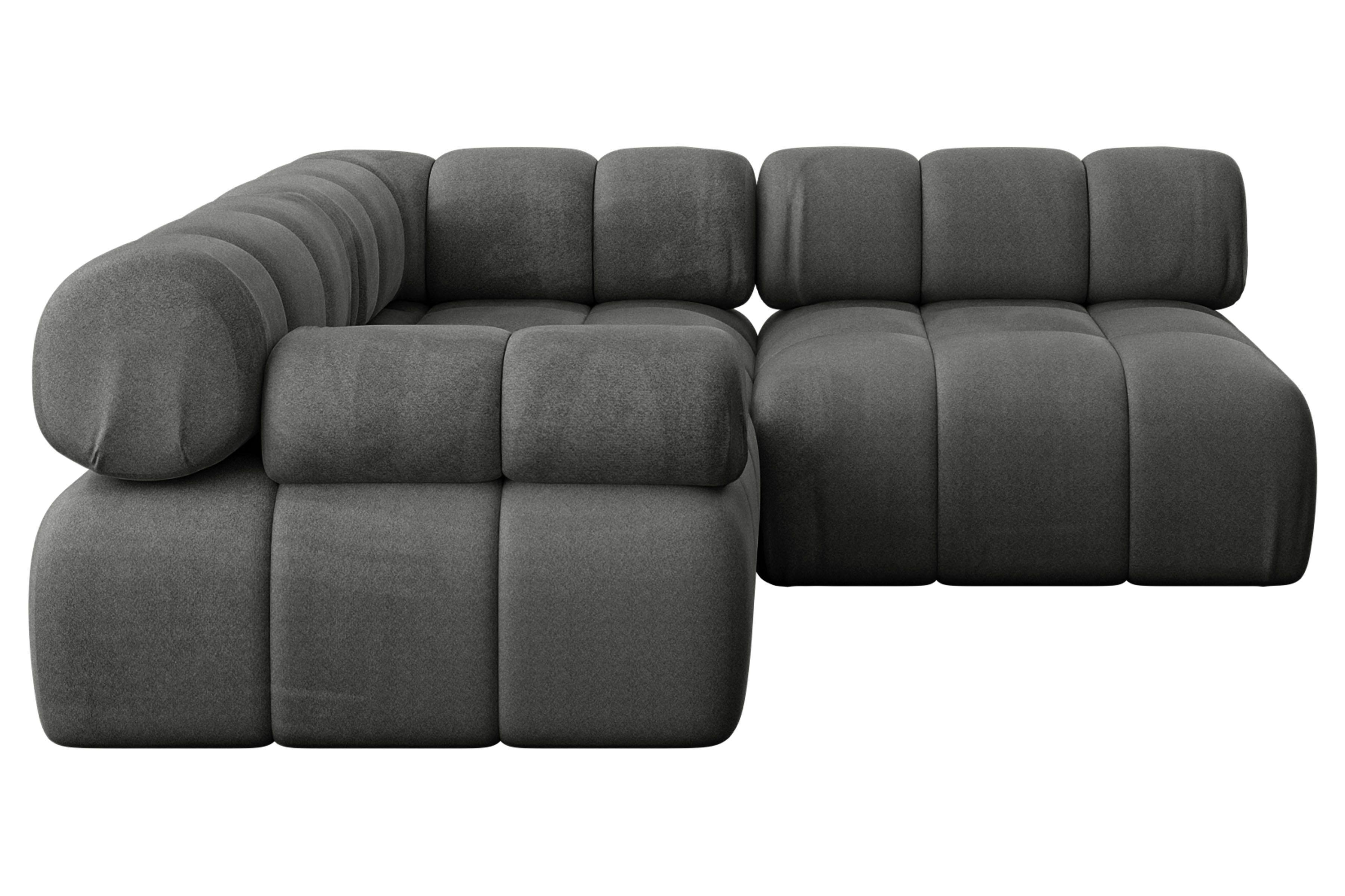 Ecksofa Mende-L1 Dunkelgrau - Monolith 92