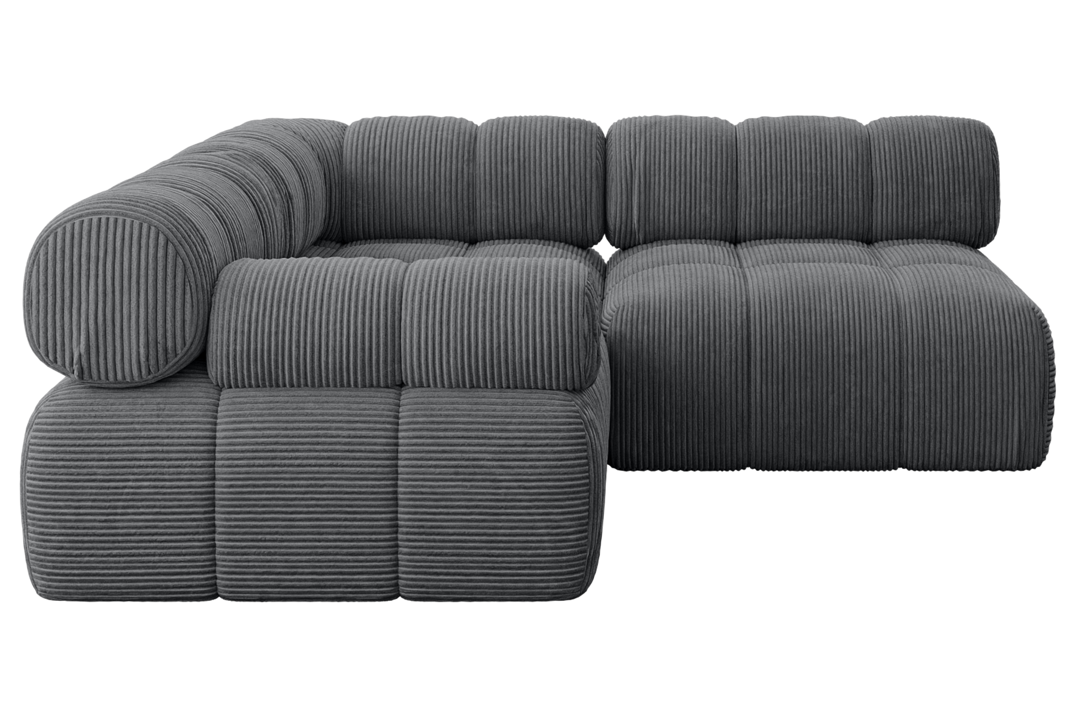 Ecksofa Mende-L1 Dunkelgrau - Poso 115