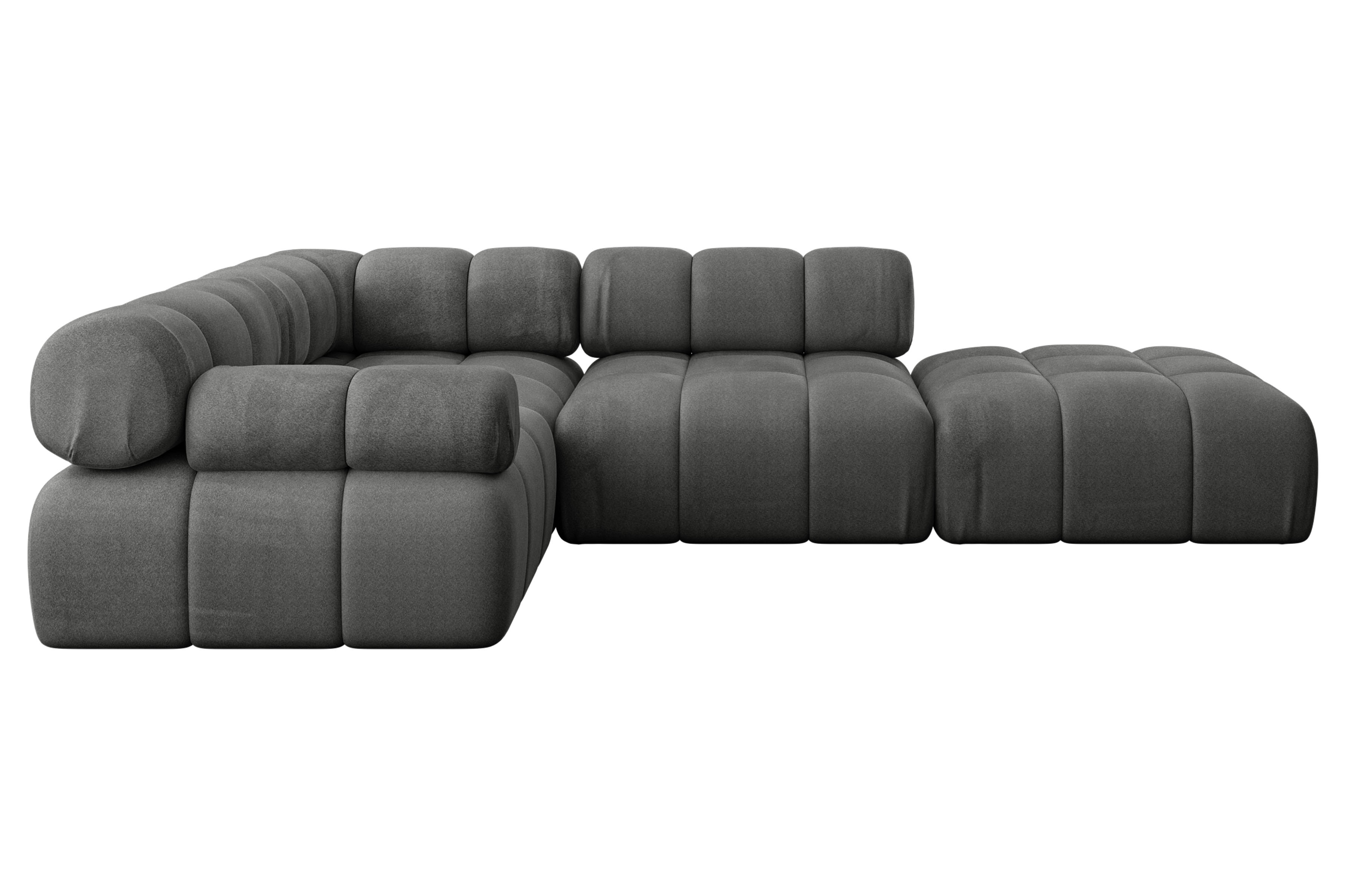 Ecksofa Felto-L1 Dunkelgrau - Monolith 92