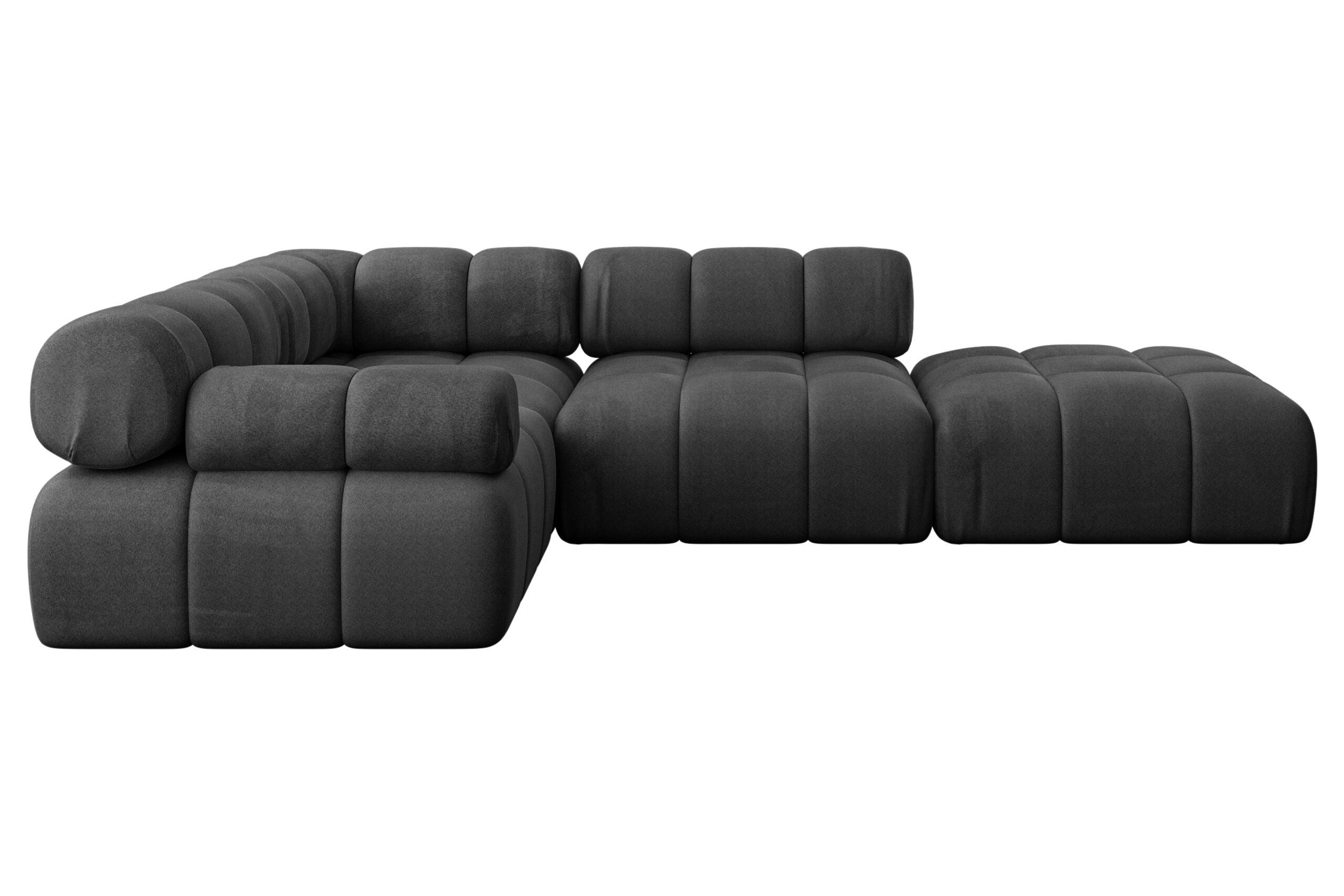 Ecksofa Felto-L1 Schwarz - Monolith 95