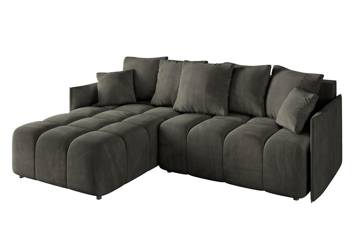 Ecksofa LONLI-L Schwarz - Dream Velvet 202.12