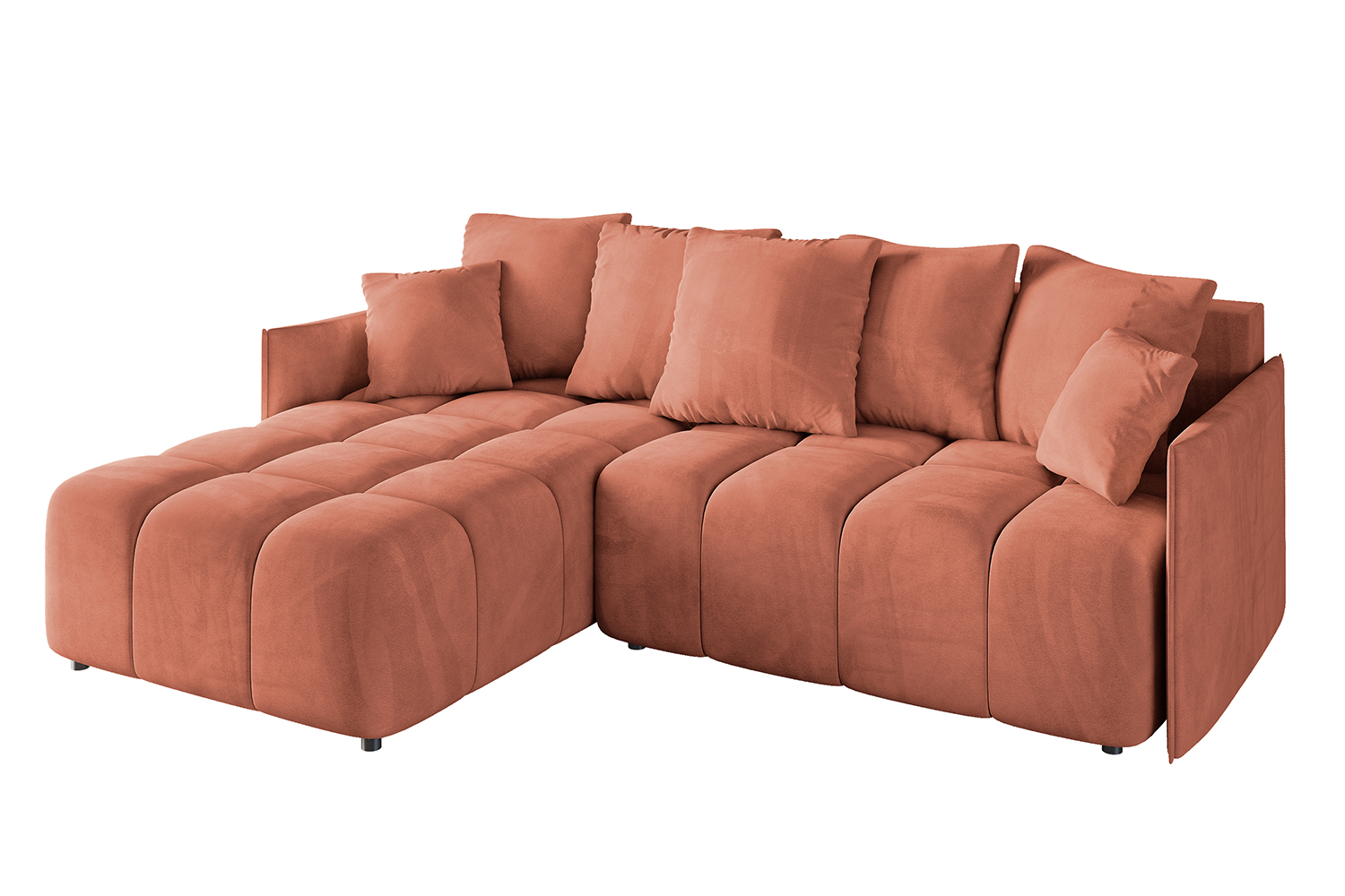 Ecksofa LONLI-L Apricot - Dream Velvet 202.07