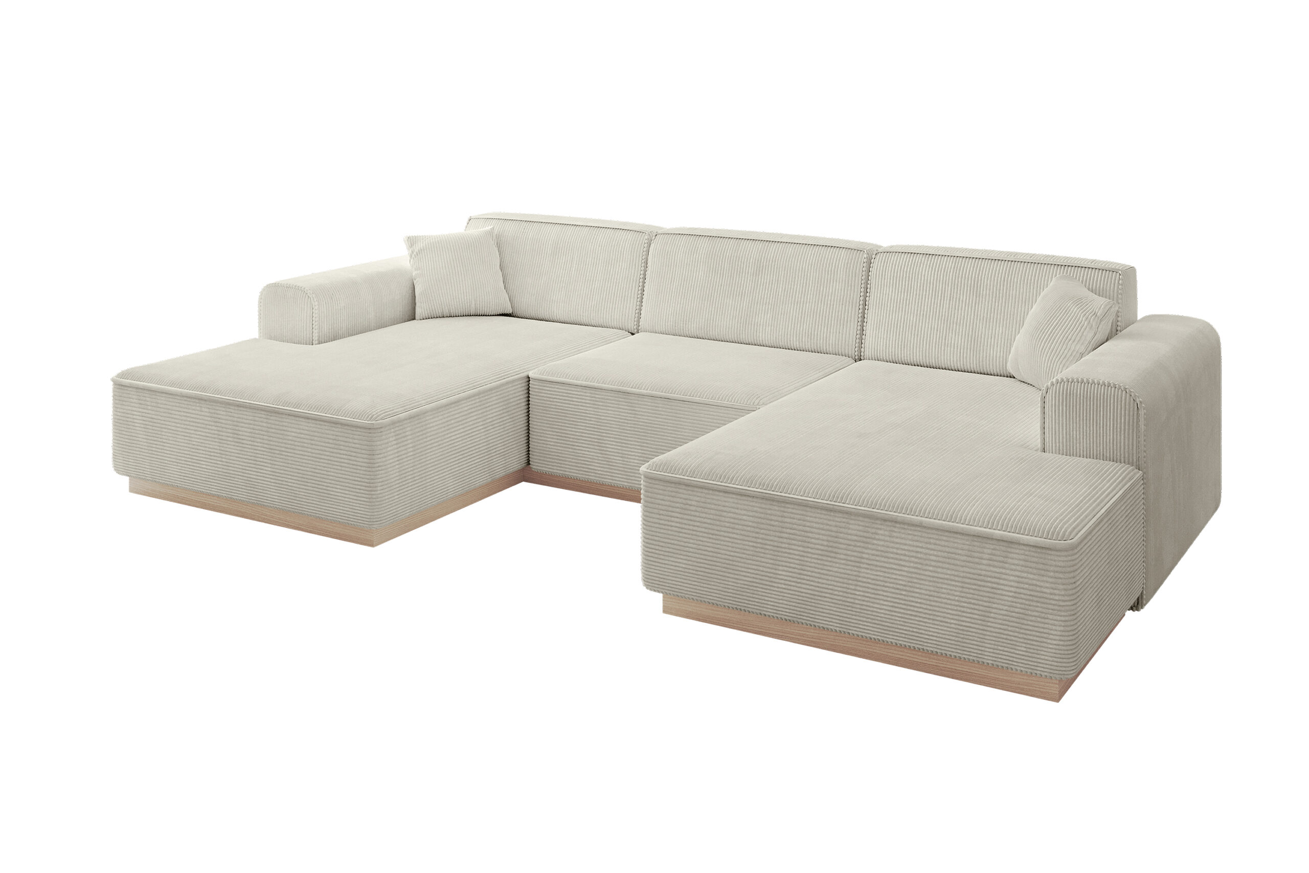 Wohnlandschaft IREA-U1 Cremeweiß - Poso 100