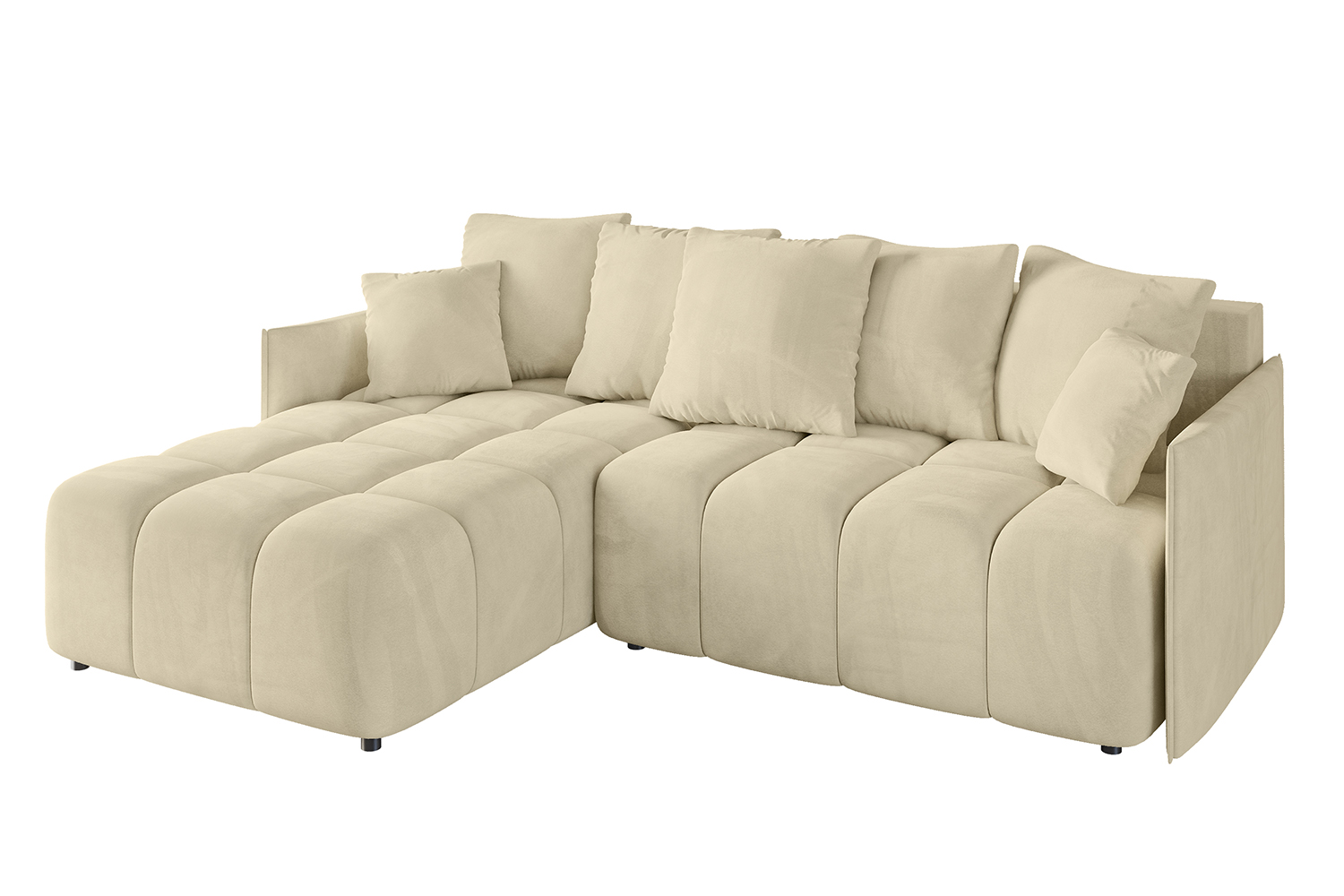 Ecksofa LONLI-L Beige - Dream Velvet 202.02