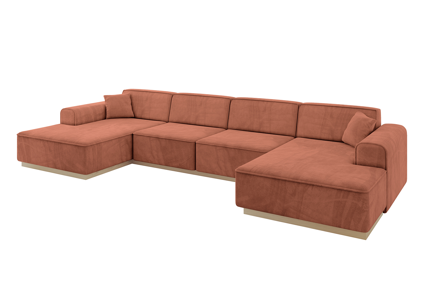 Wohnlandschaft IREA-U2 Apricot - Dream Velvet 202.07