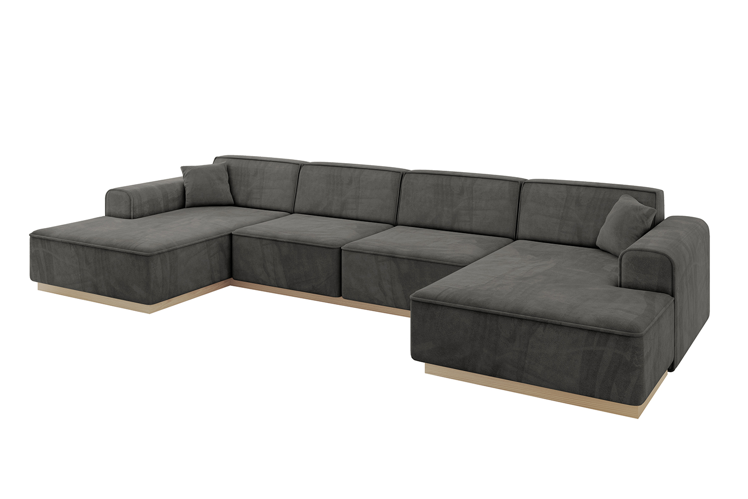 Wohnlandschaft IREA-U2 Dunkelgrau - Dream Velvet 202.13