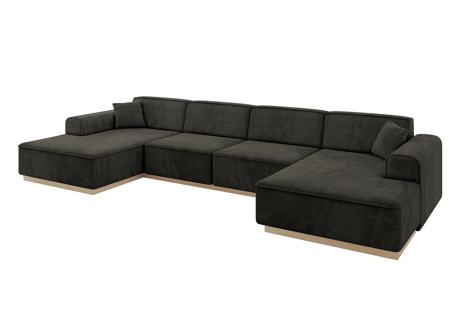 Wohnlandschaft IREA-U2 Schwarz - Dream Velvet 202.12