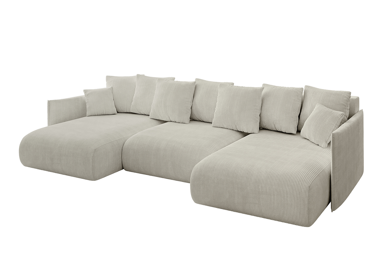 Wohnlandschaft ONESK-U Cremeweiß - Poso 100