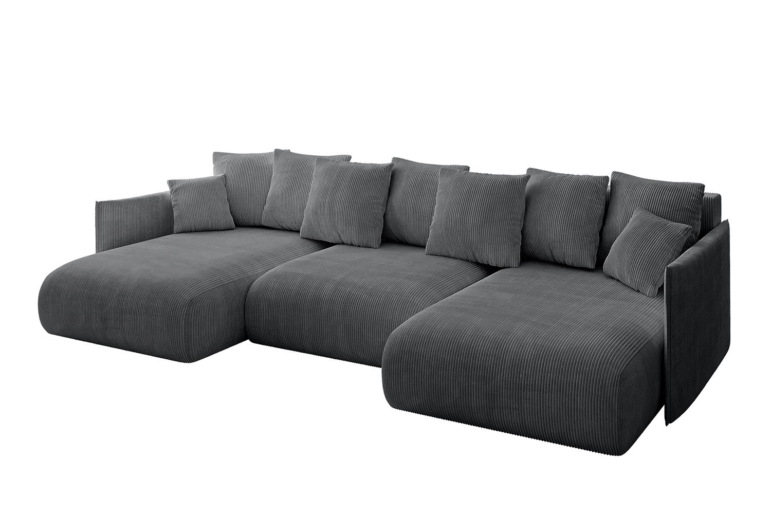 Wohnlandschaft ONESK-U Dunkelgrau - Poso 115