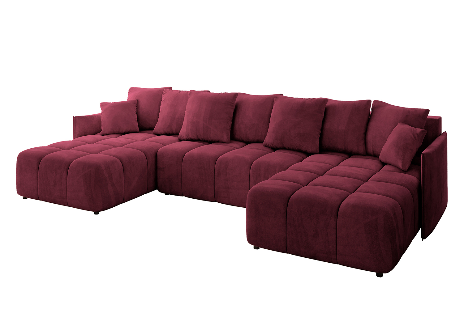 Wohnlandschaft LONLI-U Bordeauxrot - Dream Velvet 202.11