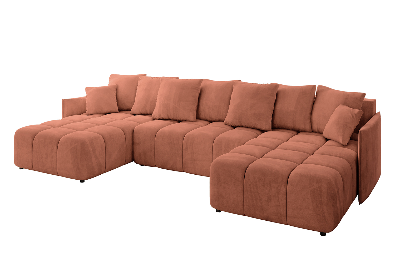 Wohnlandschaft LONLI-U Apricot - Dream Velvet 202.07