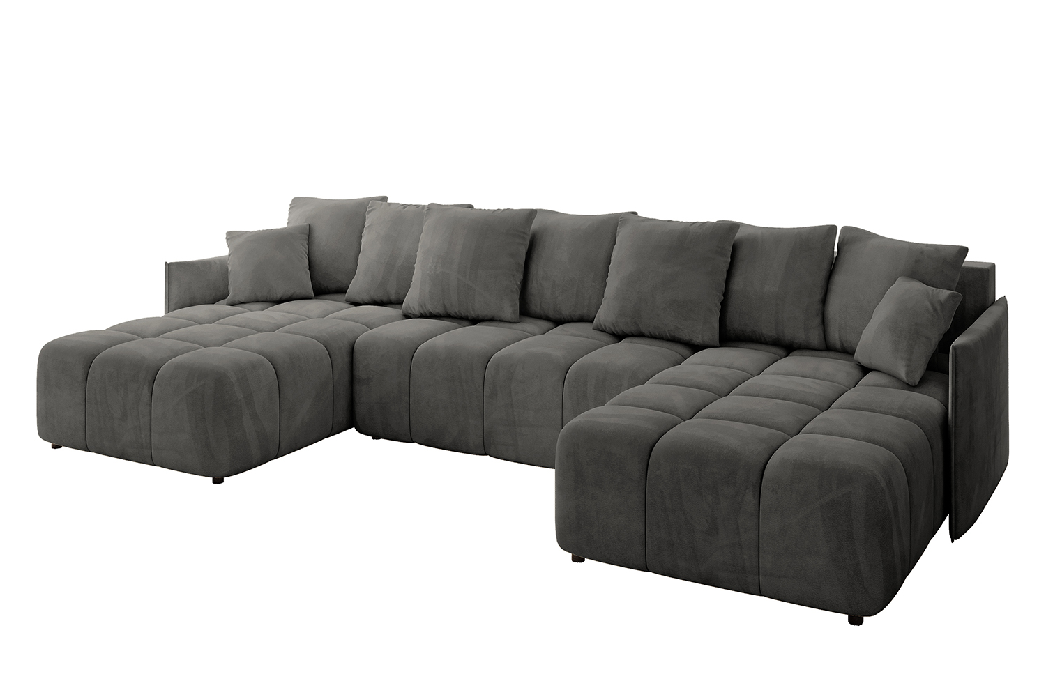 Wohnlandschaft LONLI-U Dunkelgrau - Dream Velvet 202.13