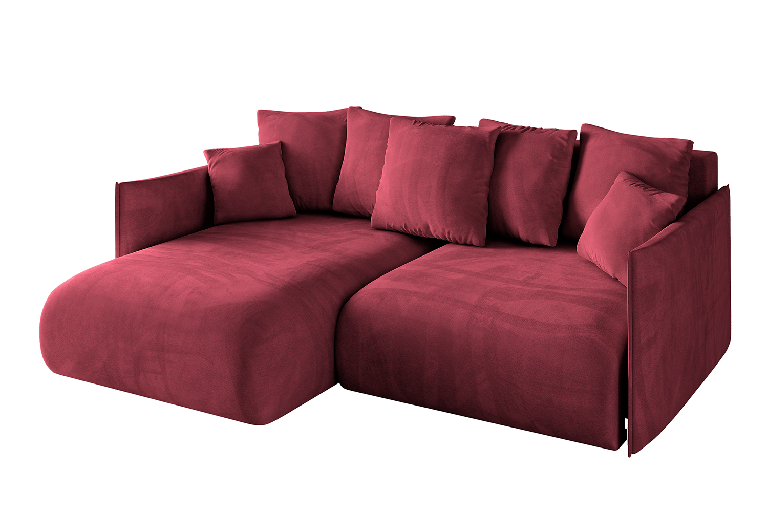 Ecksofa ONESK-L Bordeauxrot - Dream Velvet 202.11