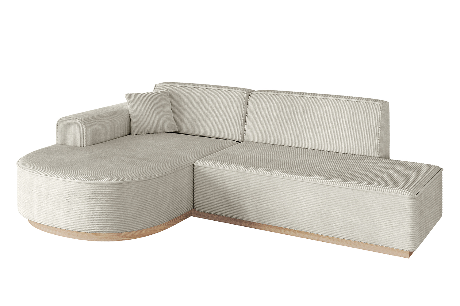 Ecksofa ARRIO-L1 Cremeweiß - Poso 100