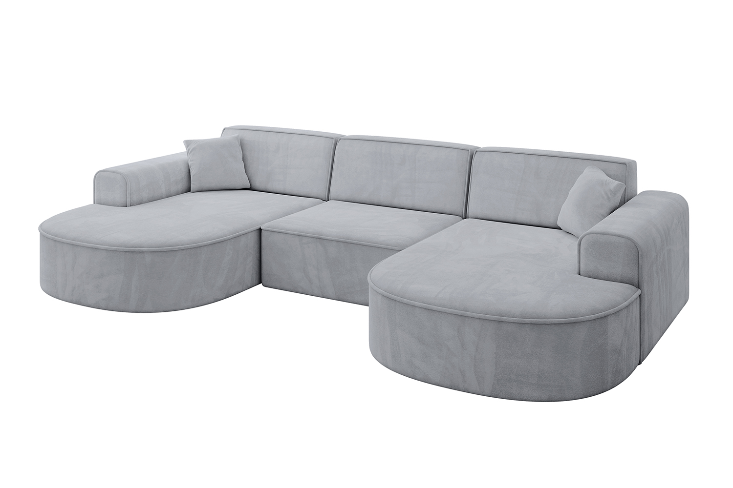 Wohnlandschaft MARI-U1 Hellgrau - Dream Velvet 202.17