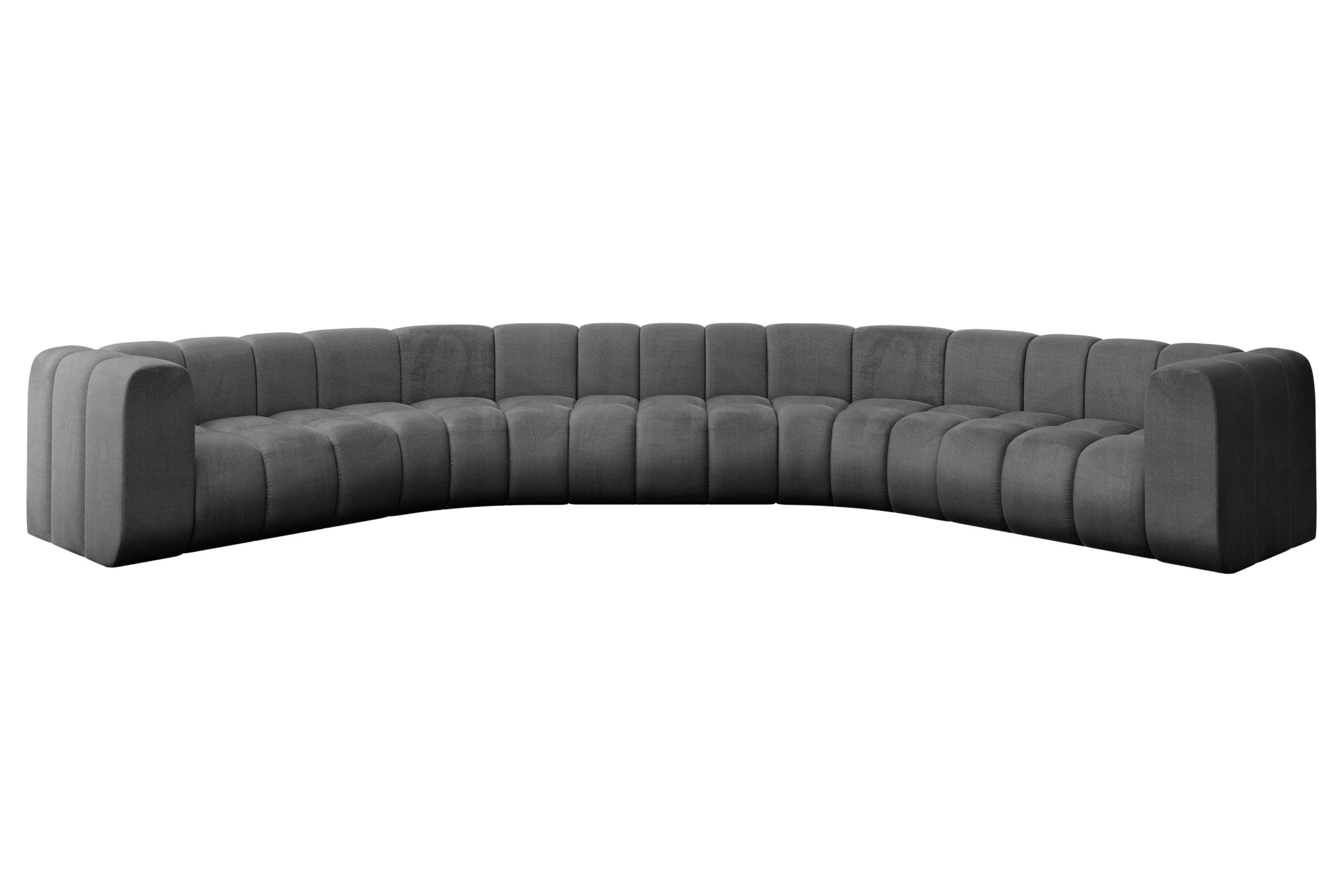 Wohnlandschaft Lazro-U1 Dunkelgrau - Monolith 92