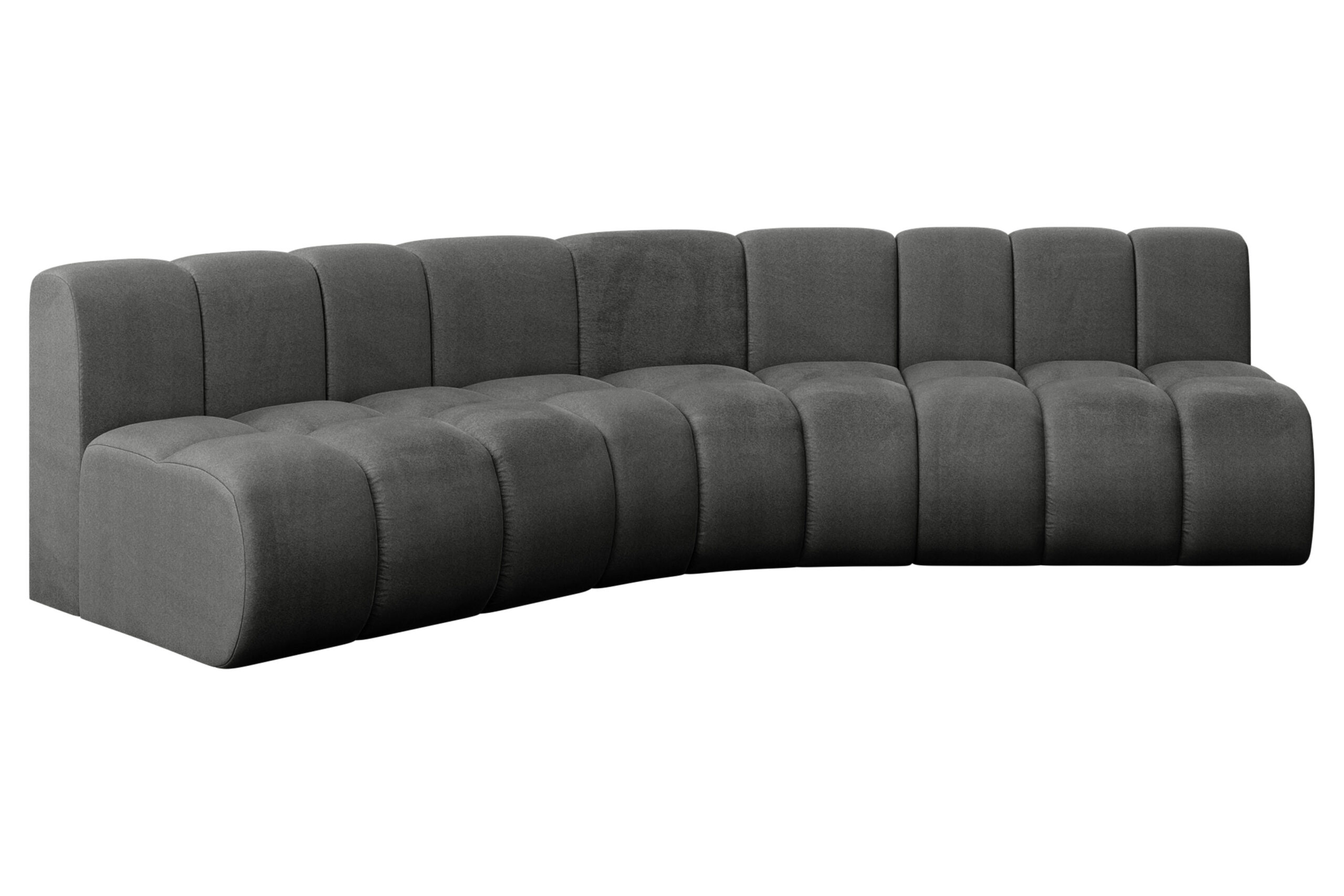 Ecksofa Montra-L1 Dunkelgrau - Monolith 92