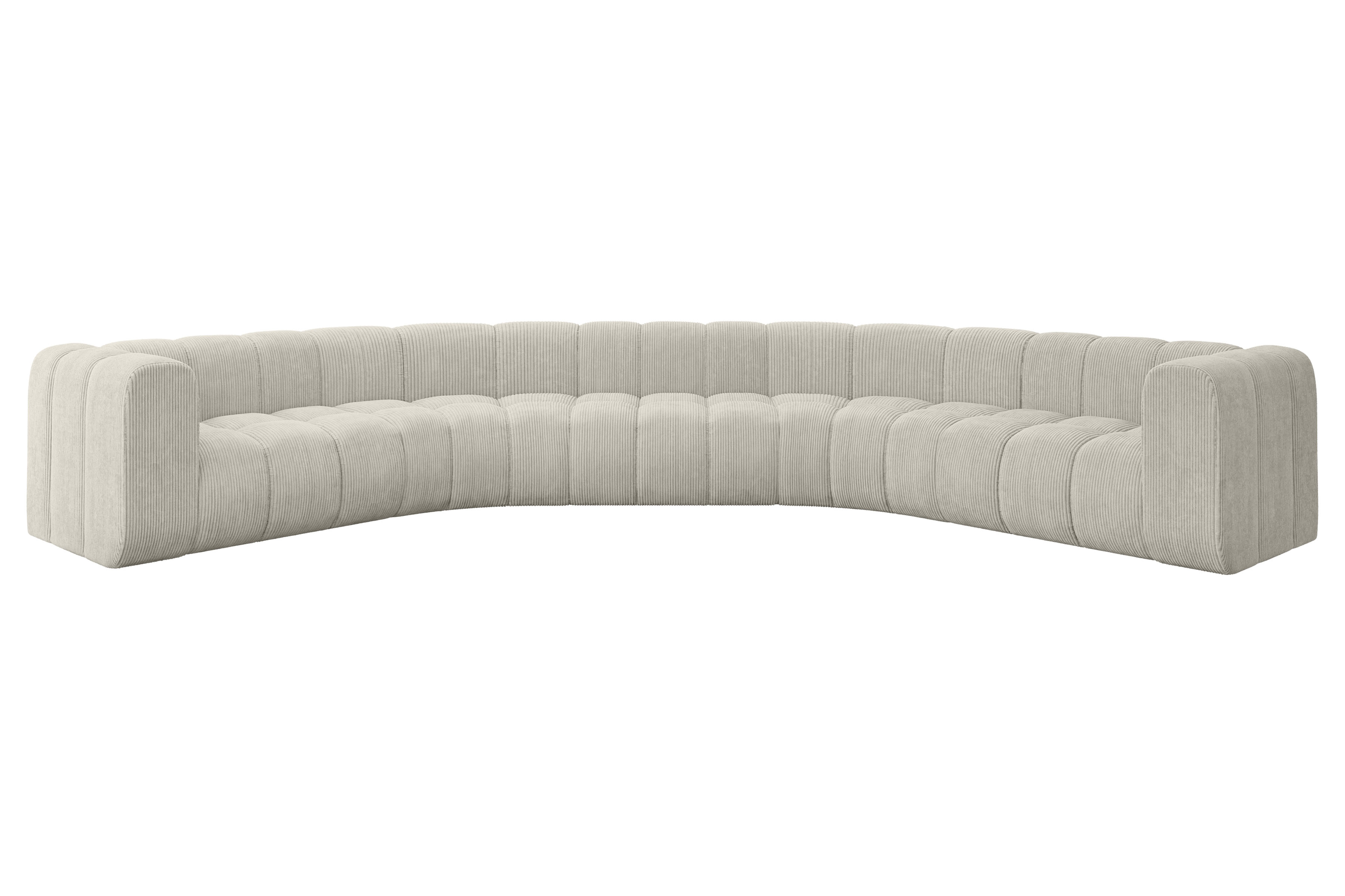 Wohnlandschaft Lazro-U1 Cremeweiß - Poso 100