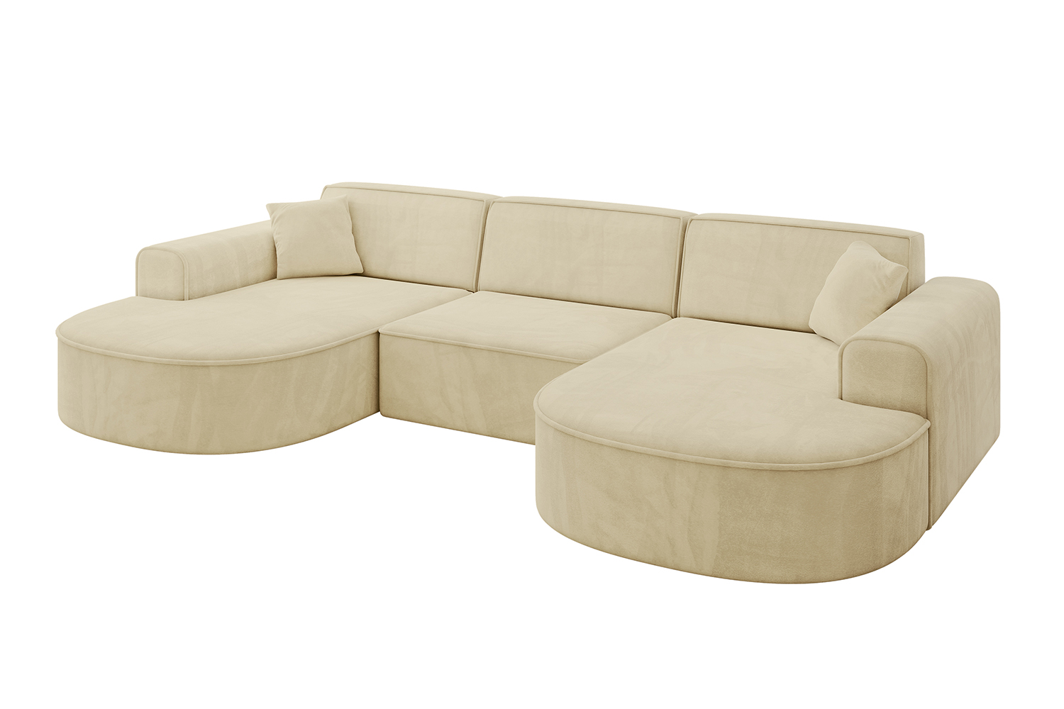 Wohnlandschaft MARI-U1 Beige - Dream Velvet 202.02